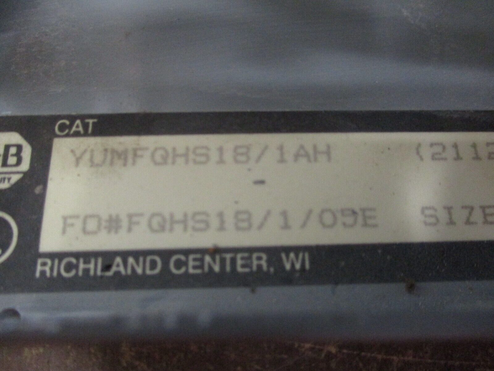 Allen-Bradley Centerline 2100 MCC Bucket Size 1 115-120V Coil 480V 3Ph Used