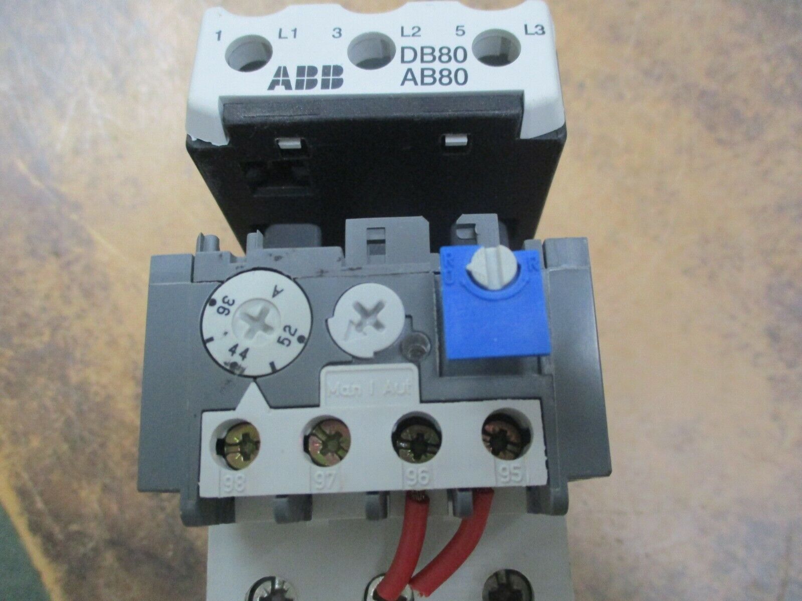 ABB Solid State Overload w/ Din Rail Adapter TA75 DU Trip: 36-52A Used