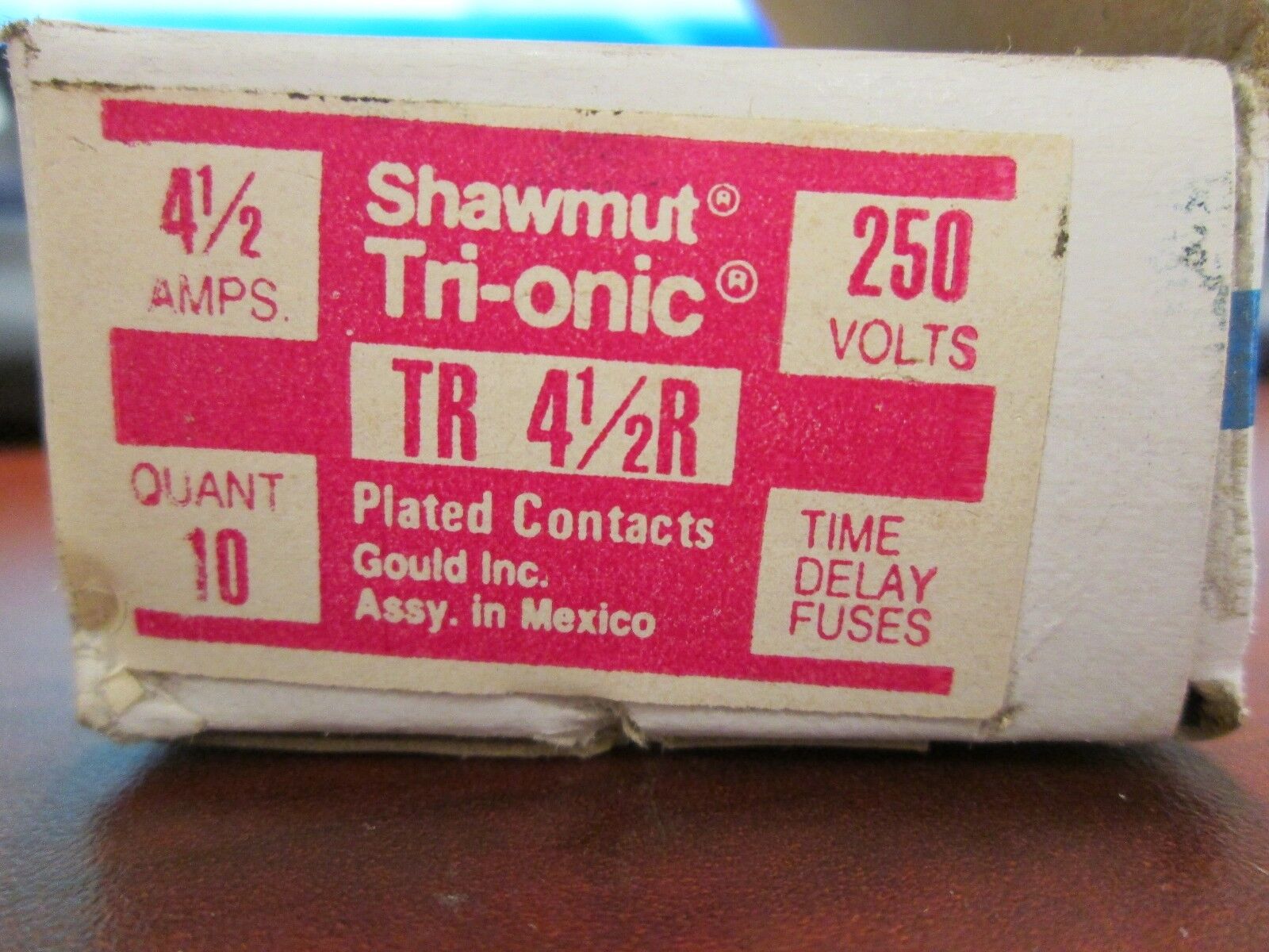 Shawmut Fuse TR 4.5R 4.5A 250V *Box of 10* New Surplus