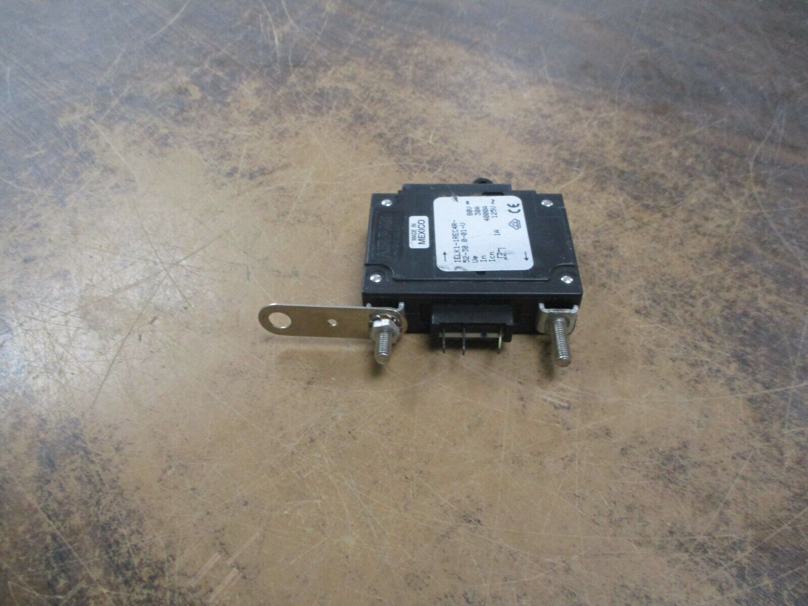 Airpax DC Circuit Breaker IELK1-1REC4R-52-30.0-01-V 30A 80VDC 1P Used