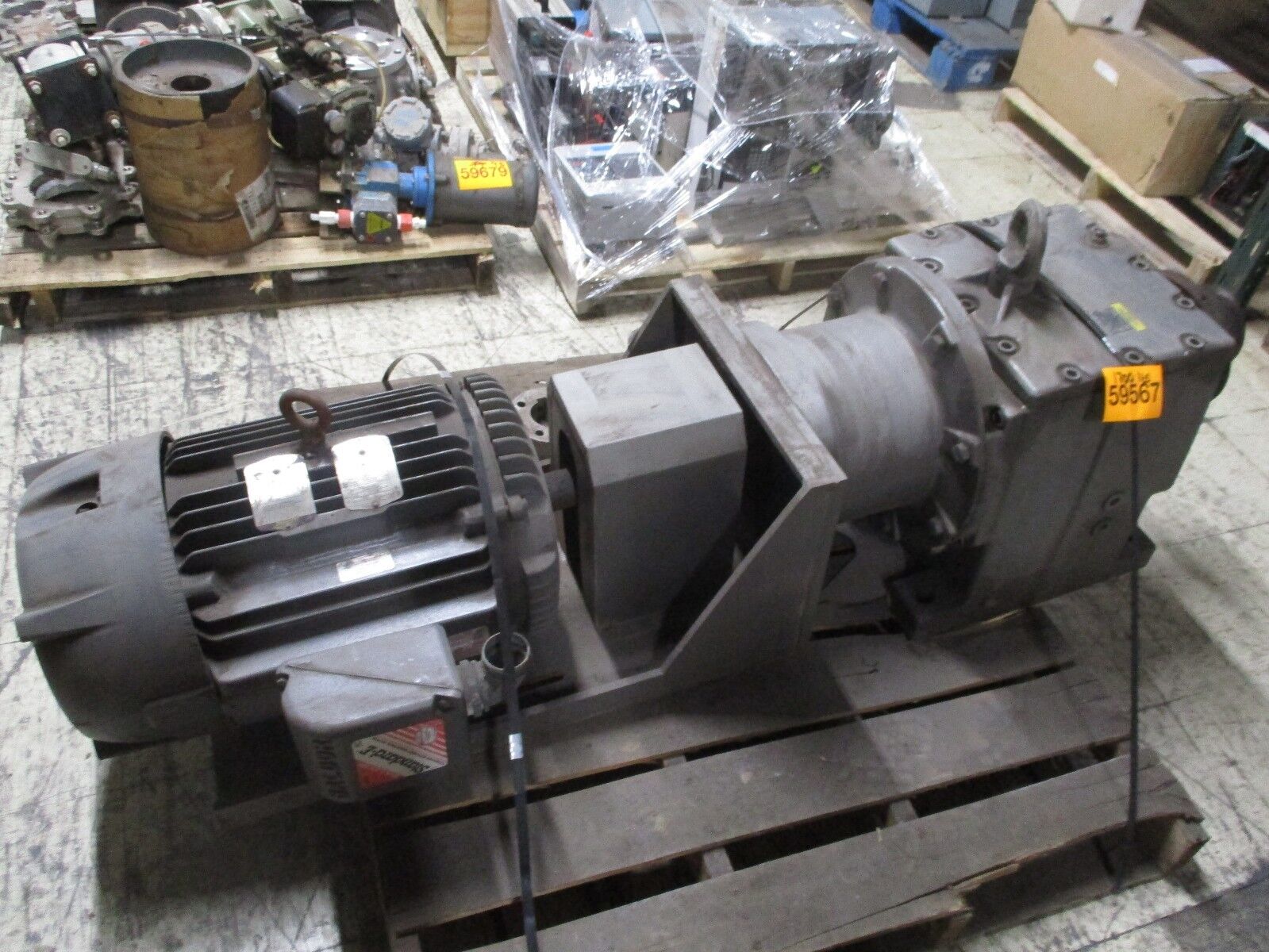 Baldor / Nord Gear Motor CP411ST / SK 82 S320T 50HP Ratio: 14.29 Used