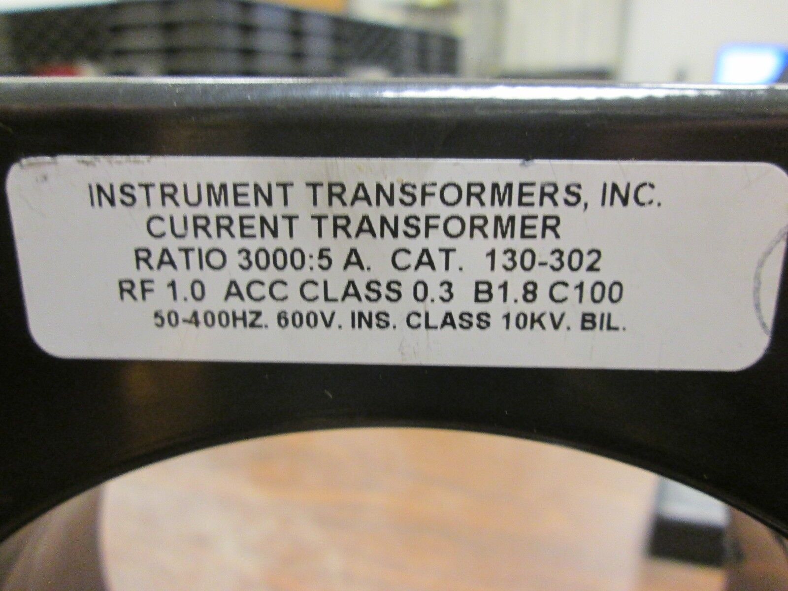 Instrument Transformers Current Transformer 130-302 Ratio 3000:5A 600V Used