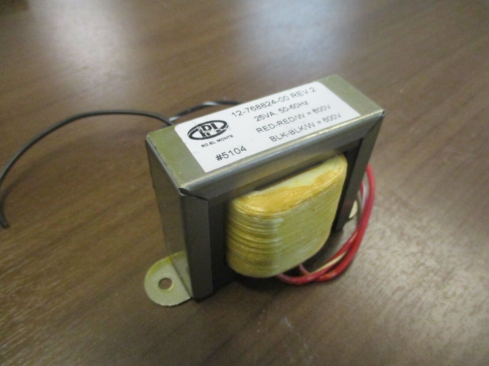 TPL Transformer 12-768824-00 Rev. 2 25VA Pri: 600V Sec: 600V 50-60Hz Used