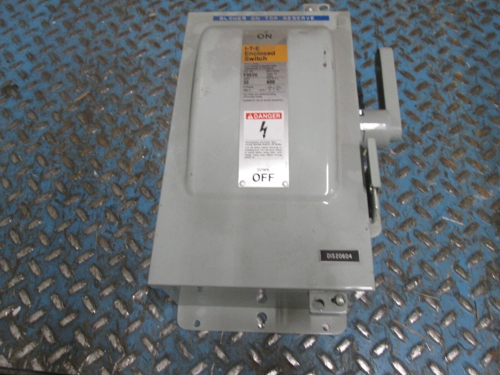 ITE Fusible Safety Switch F351H 30A 600V NEMA 12 Enclosure Used