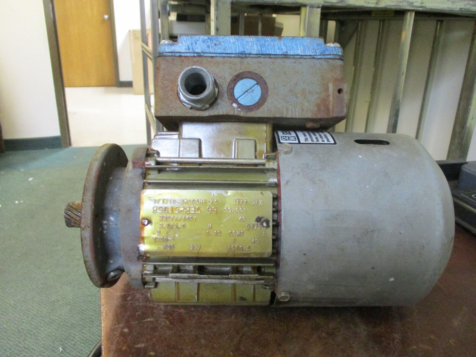 SEW AC Motor DFT71D4BMG05HR-KS 0.5HP 1800RPM 230/460V 2.0/1.0A Encl: TEFC Used