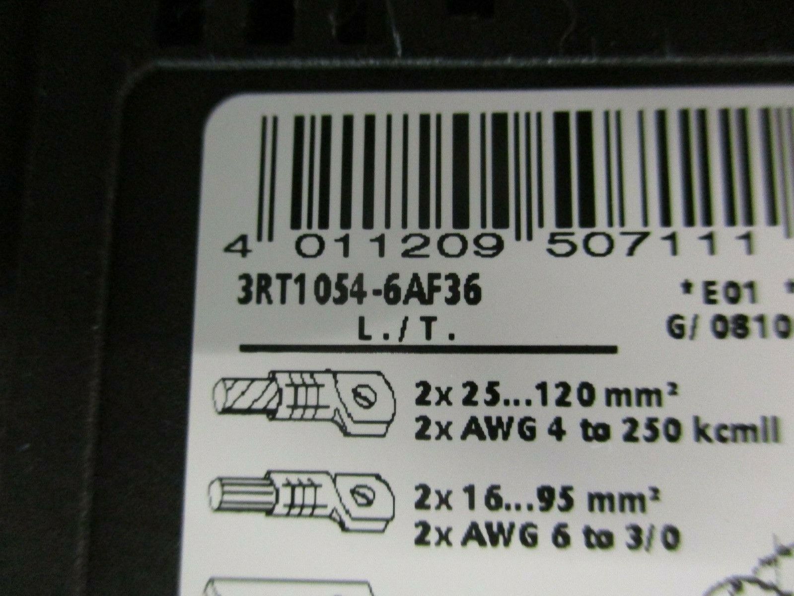 Siemens Sirius Contactor 3RT1054-6AF36 110-127V AC/DC Coil 140A 600V Used