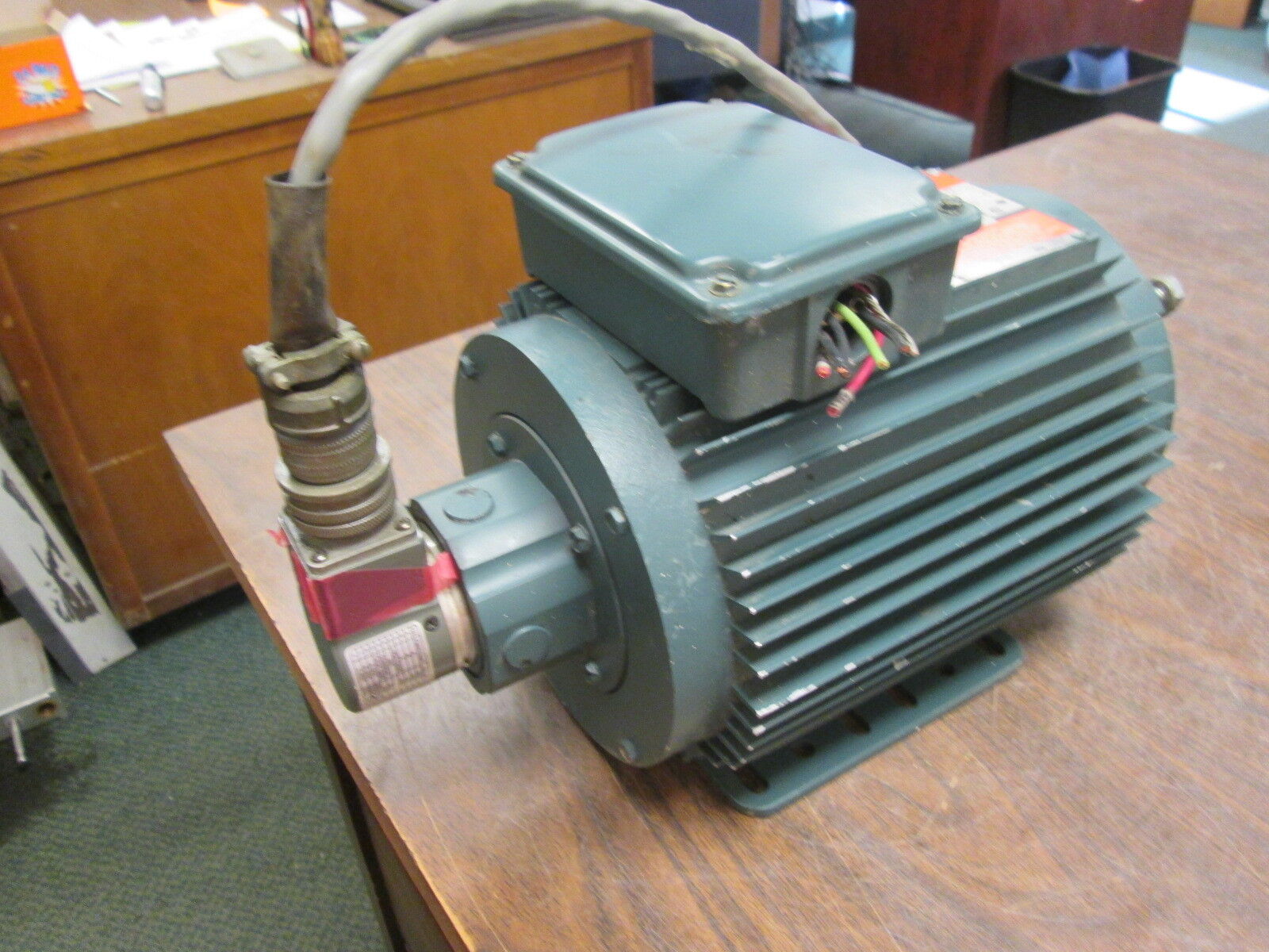 Reliance AC Motor w/ Encoder P14A5803P-AC 1HP 1736RPM FR: WC143TC 230/460V Used