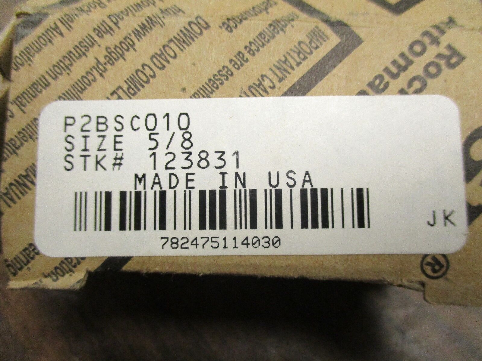 Dodge Pillow Block Bearing P2BSC010 Size: 5/8" New Surplus