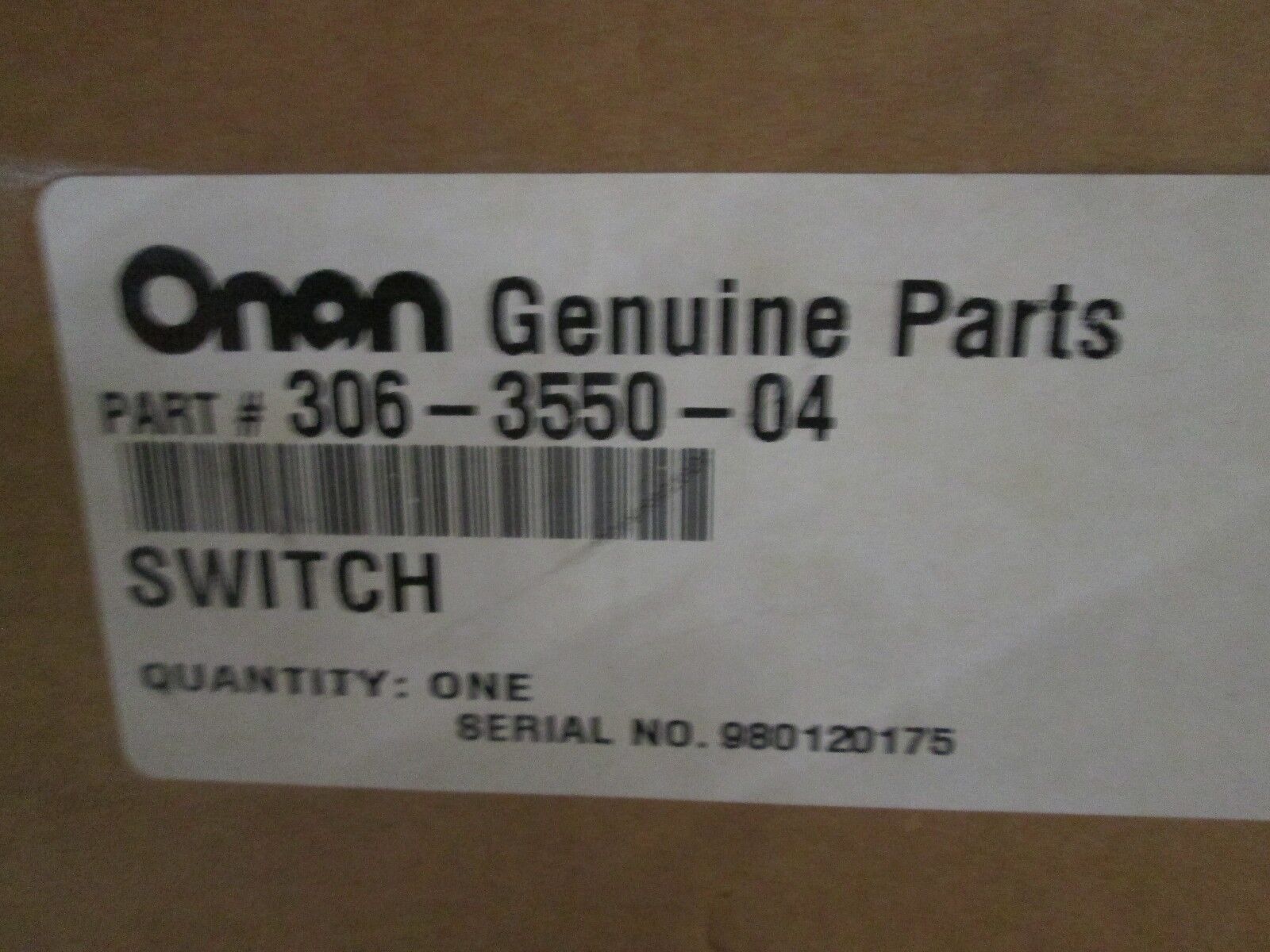 Onan Transfer Switch Assembly 306-3550-04 400A 120/240V 3Ph 4W New Surplus