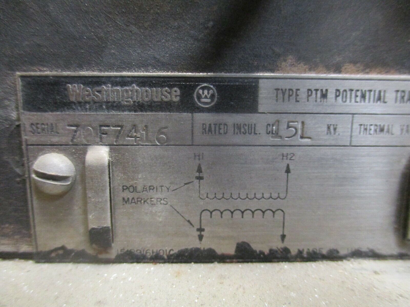 Westinghouse Type PTM Potential Transformer 249A990G08 Ratio 120:1 Pri: 14400V