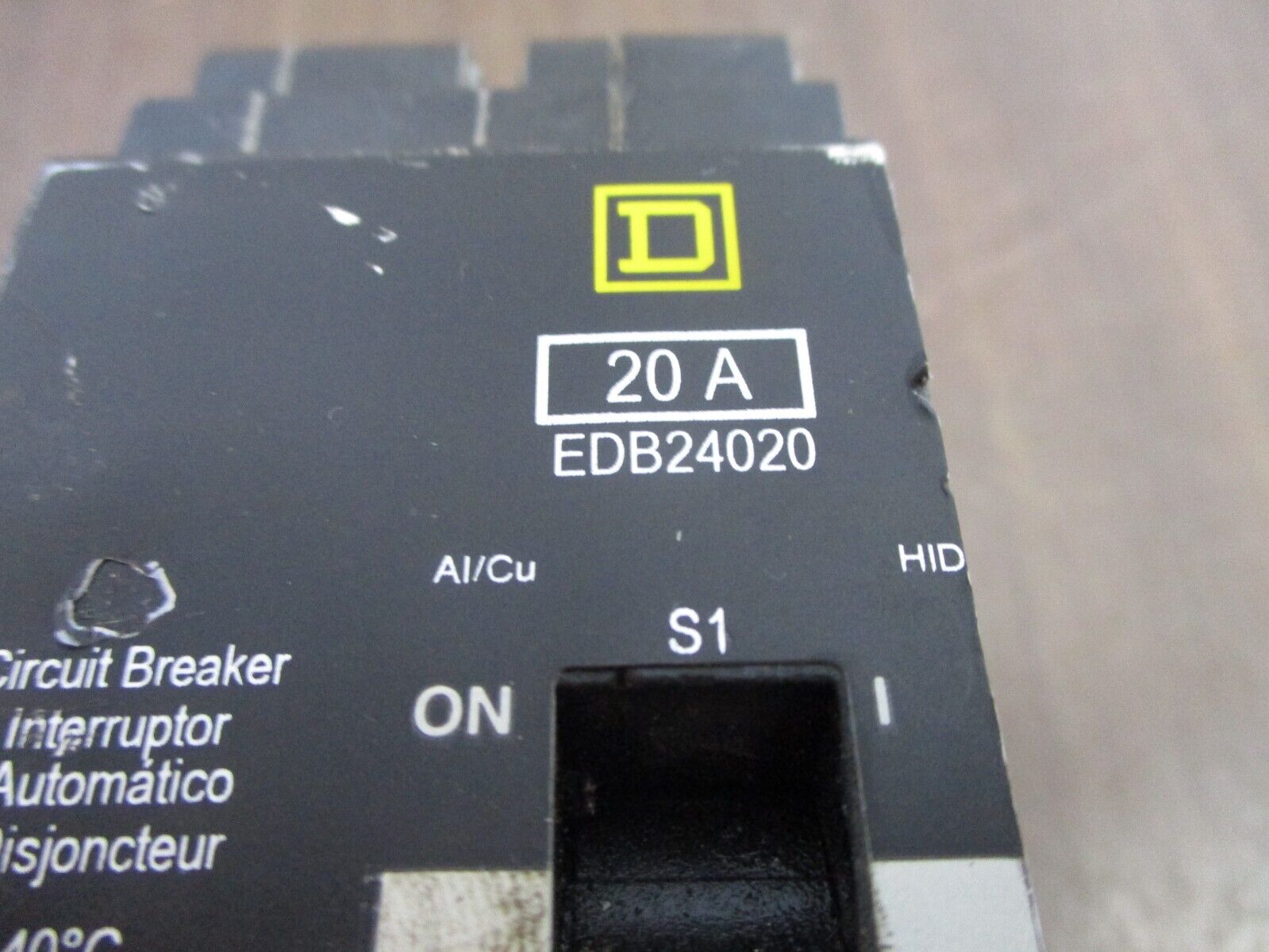 Square D Circuit Breaker EDB24020 20A 480Y/277V 2P Used