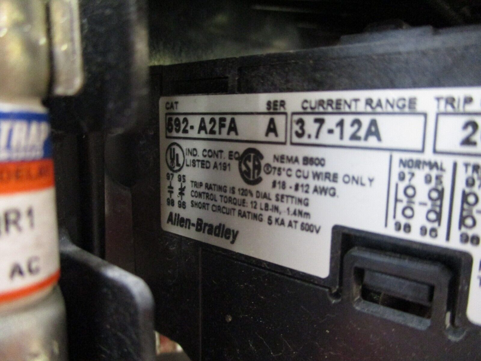 Allen-Bradley Centerline 2100 MCC Bucket Size 1 115-120V Coil 480V 3Ph Used