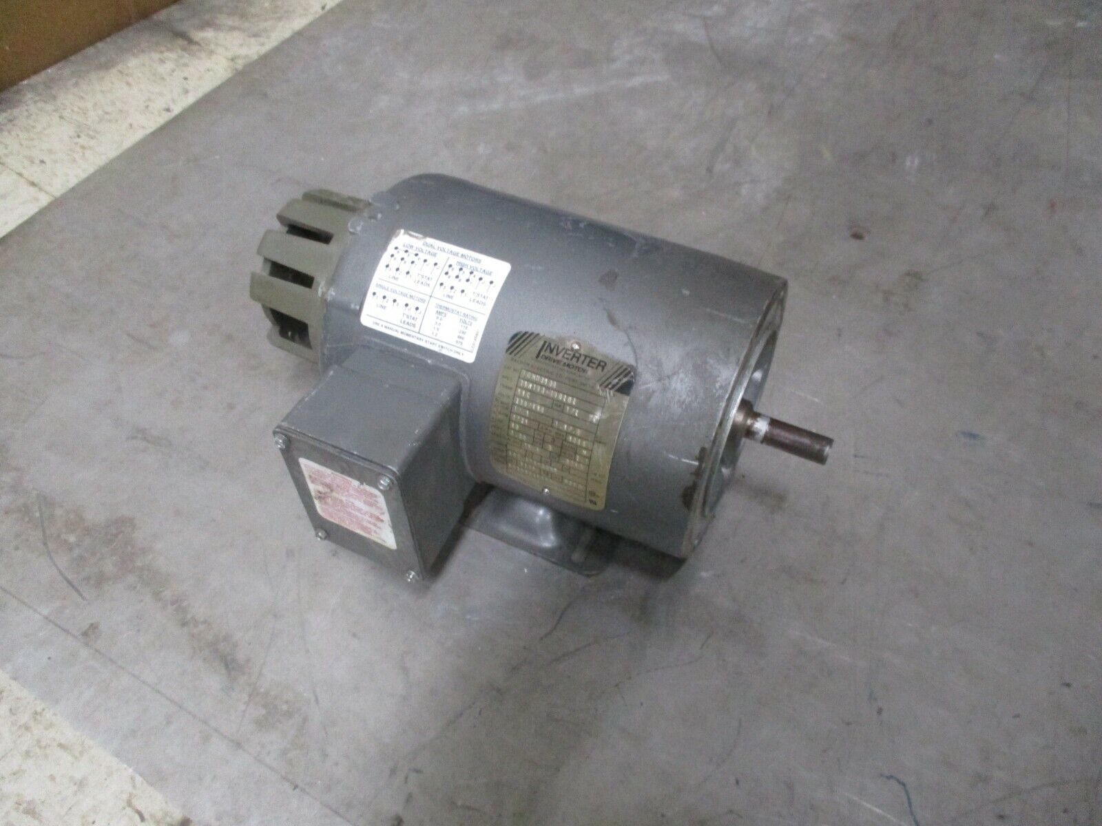 Baldor AC Motor IDNM3538 0.5HP 1800RPM 230/460V 1.5/.8A 56C Frame TE Enc. Used