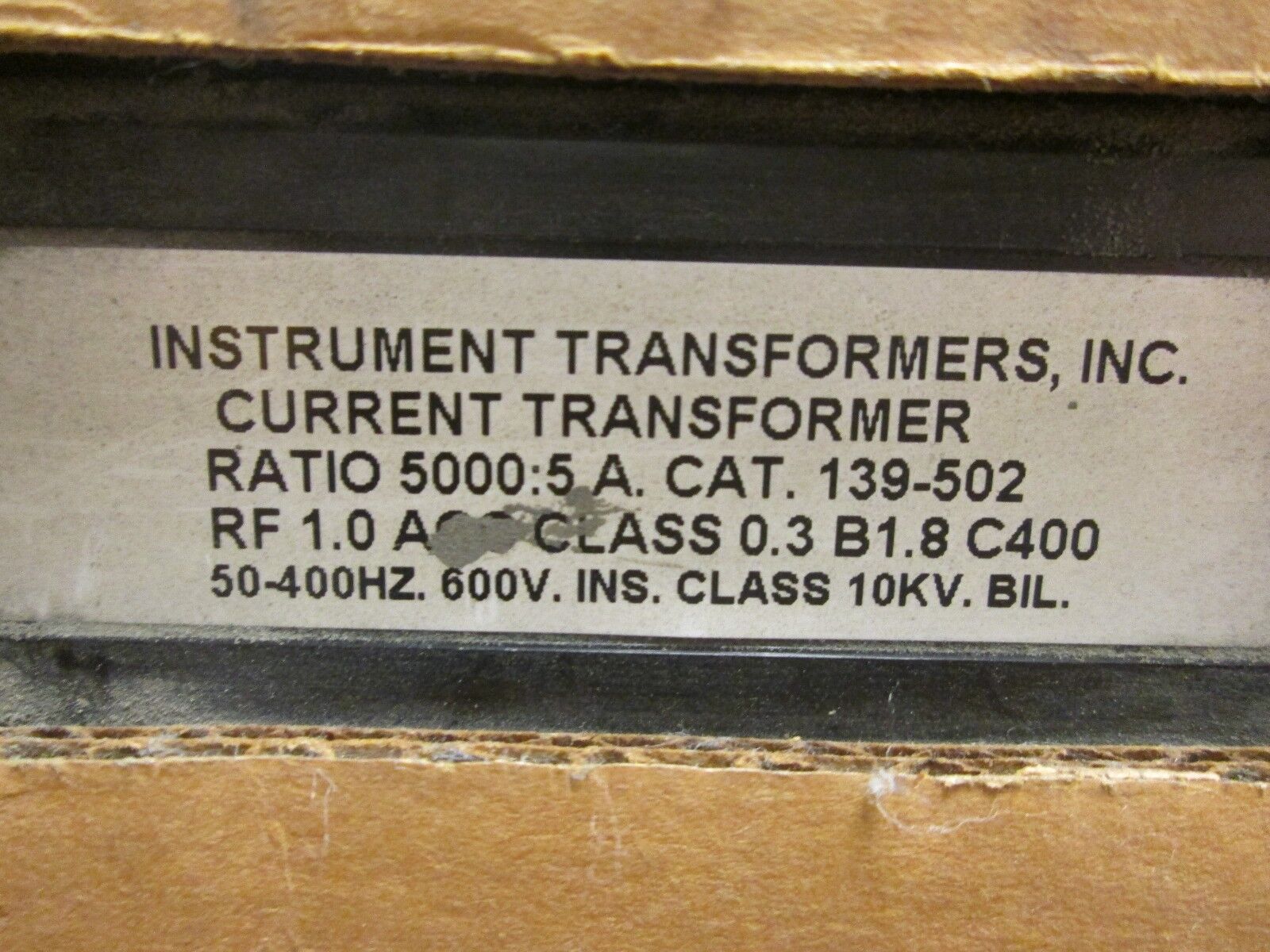 Instrument Transformers Current Transformer 139-502 5000:5A Ratio 600V 50-400Hz