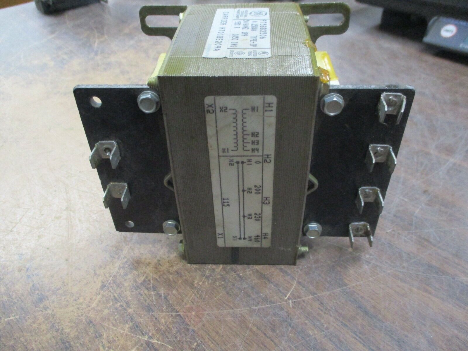 GE Type IP Control Transformer 9T58B3506 0.15KVA Pri:460V Sec:115V 50/60Hz Used