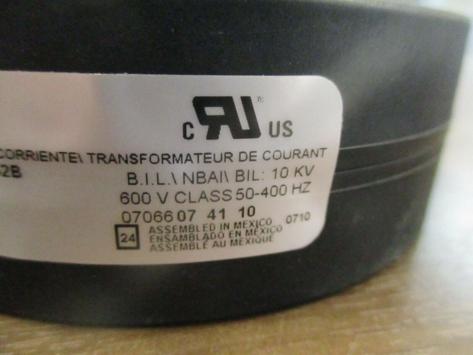 Square D Current Transformer 7RL-152B Ratio 1500:5A 600V 50-400Hz 10KV BIL Used