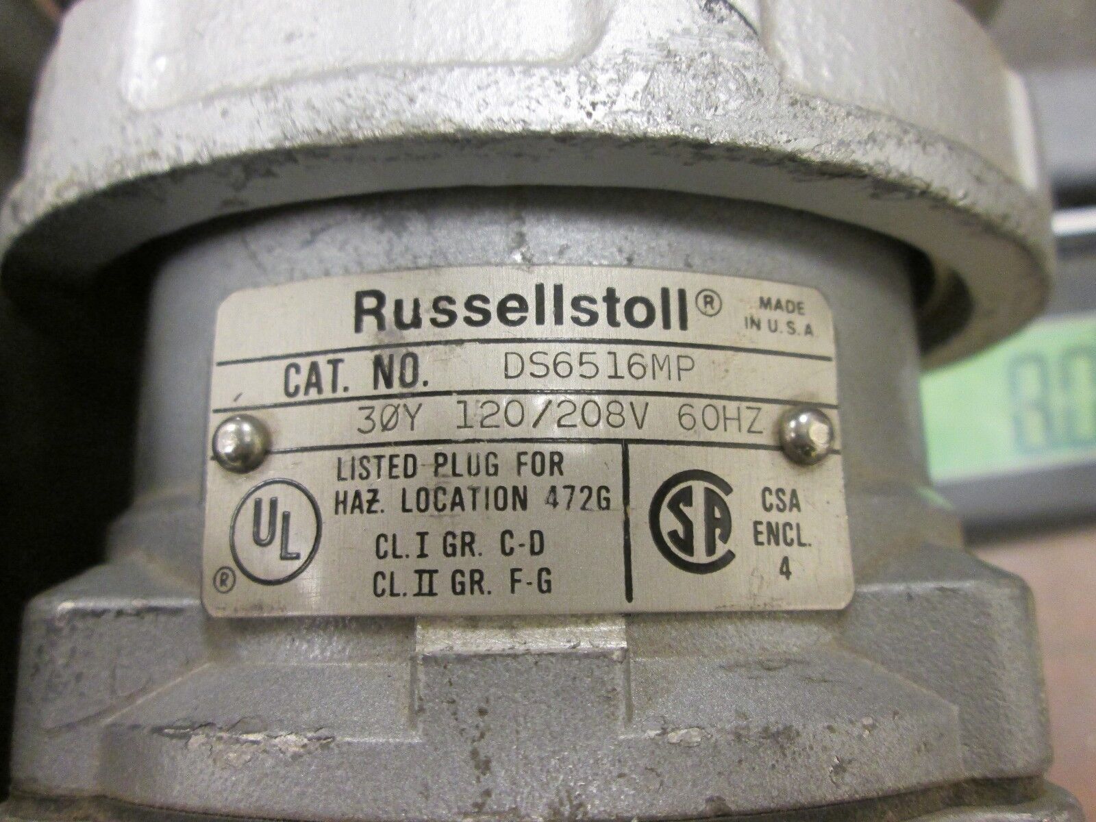 RussellStoll  Plug & Receptacle Set  DF6516FP  DS6516MP  30A  120/208V  3Ph