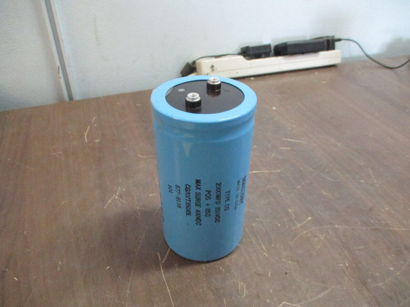 Mallory Type CG Capacitor CG202T350X5L 2000MFD 350VDC Used