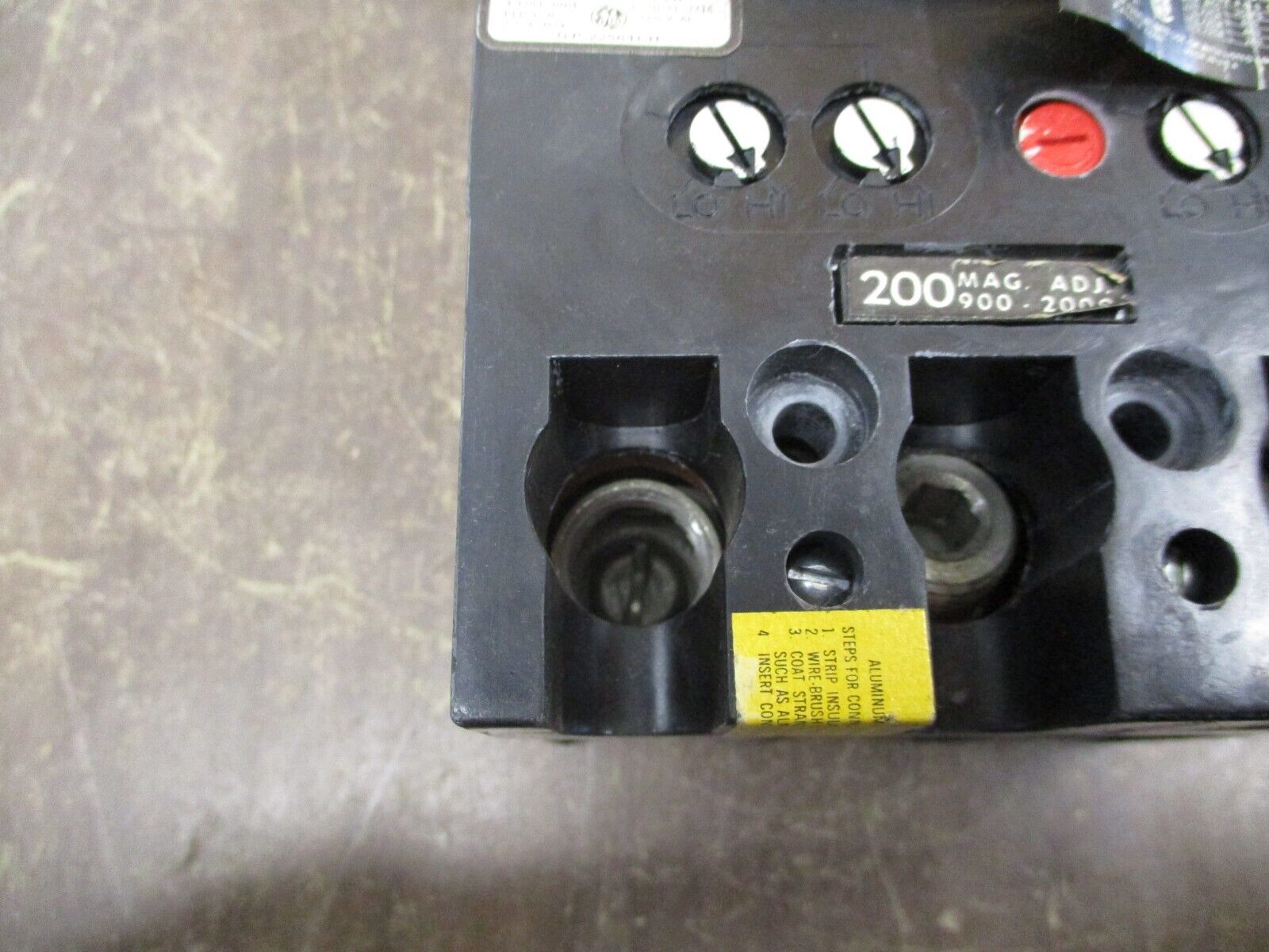 GE Circuit Breaker TFJ236200 200A 600V 3P w/ Shunt Trip *Missing (1) Lug Nut*