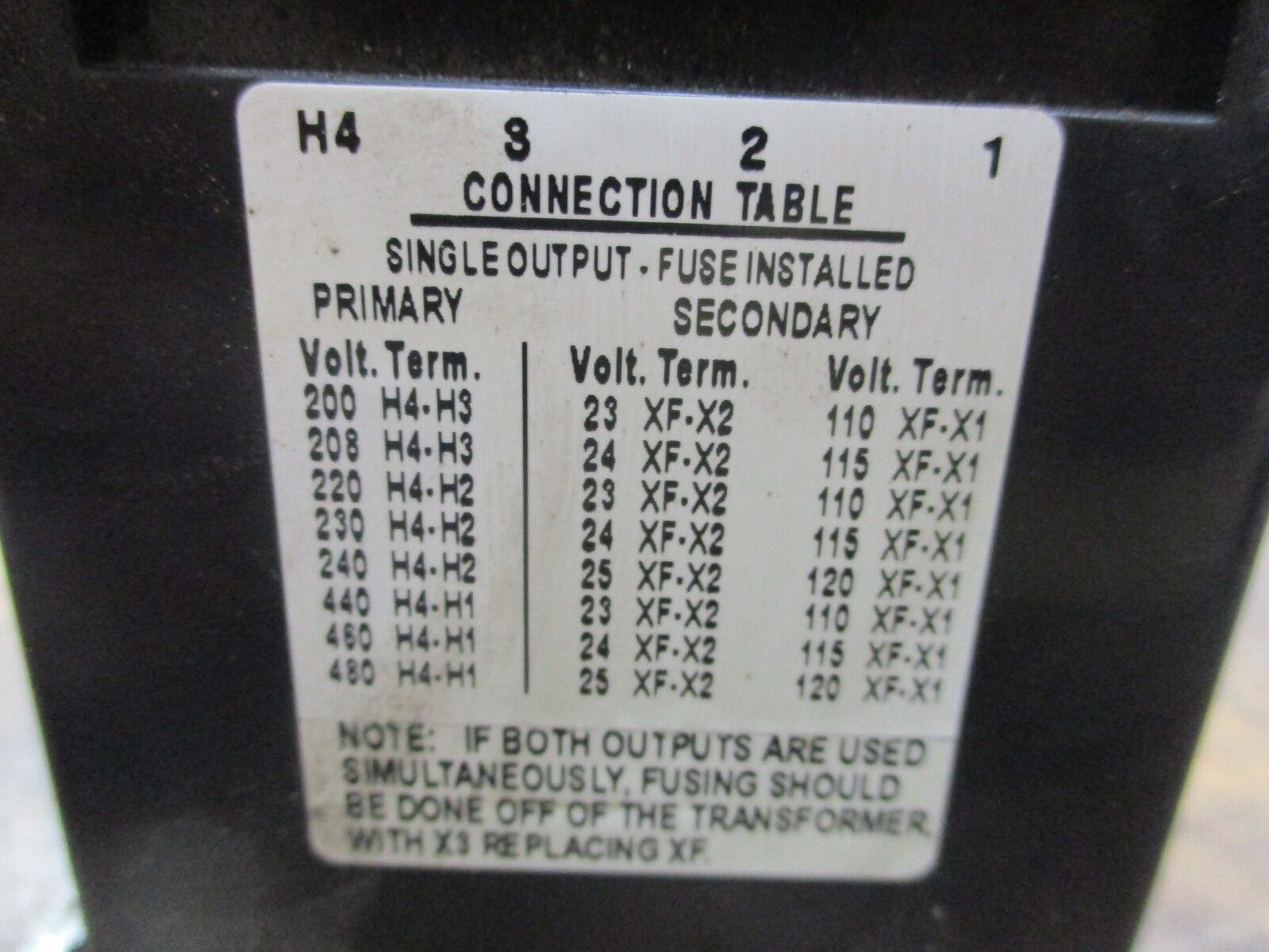 ABB Control Transformer T4150PSF1 150VA Pri: 200-480V Sec: 23-120V 50/60Hz Used