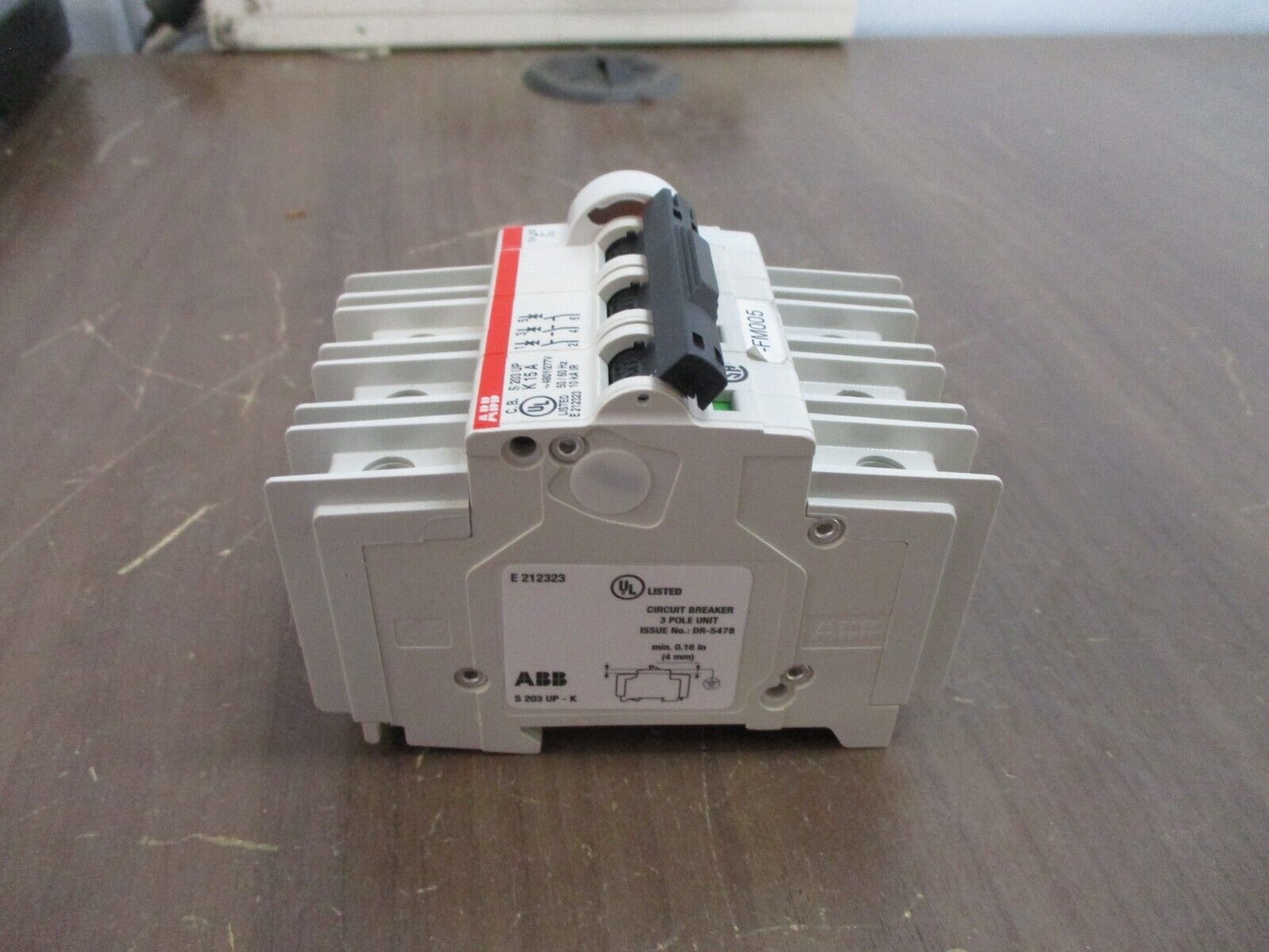 ABB Circuit Breaker S 203 UP K15A 15A 480Y/277V 3P w/ Aux Used