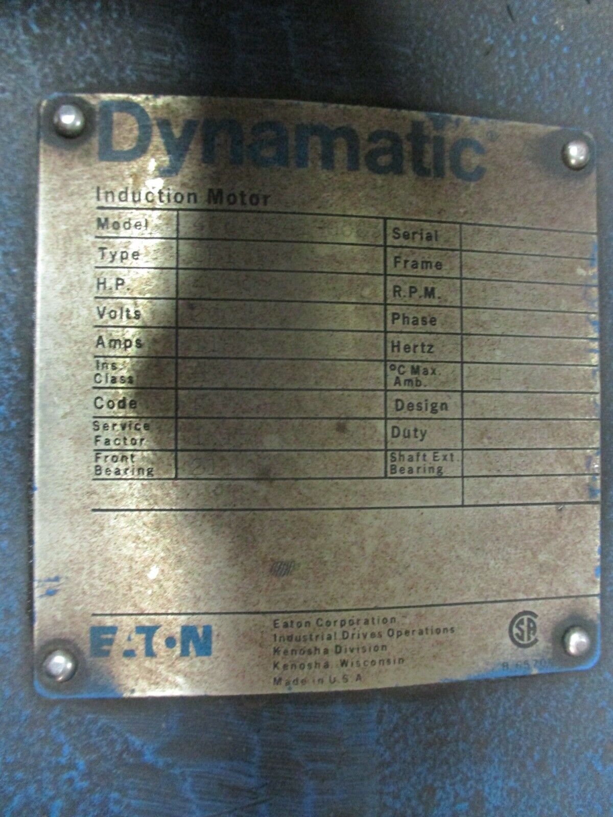 Eaton Dynamatic Ajusto-Spede Clutch-Brake AC Motor 40643241-0063/M4-100006-9103