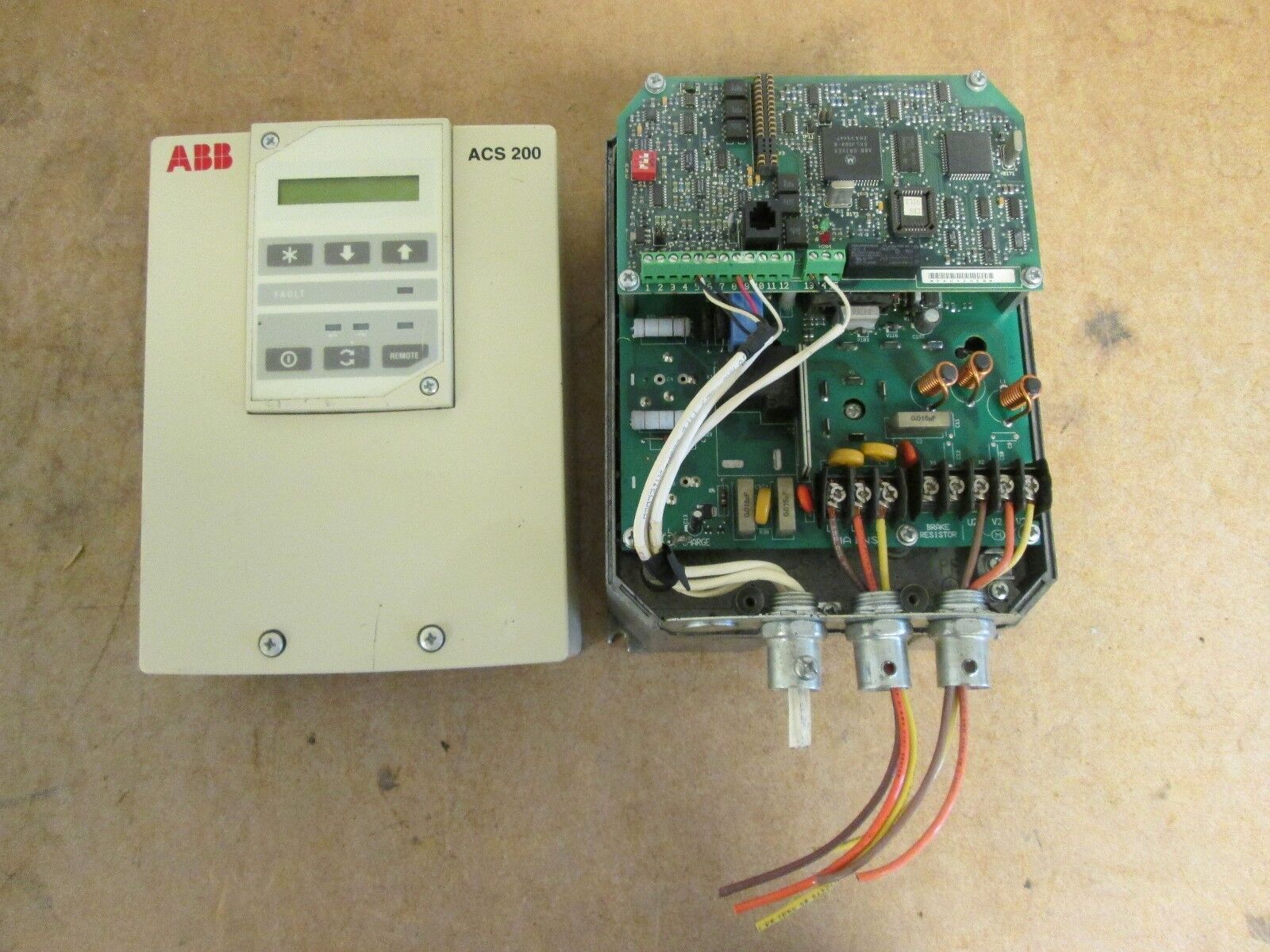 ABB ACS 200 AC Drive ACS-4P1-3-00-10 *Cracked Cover* Used