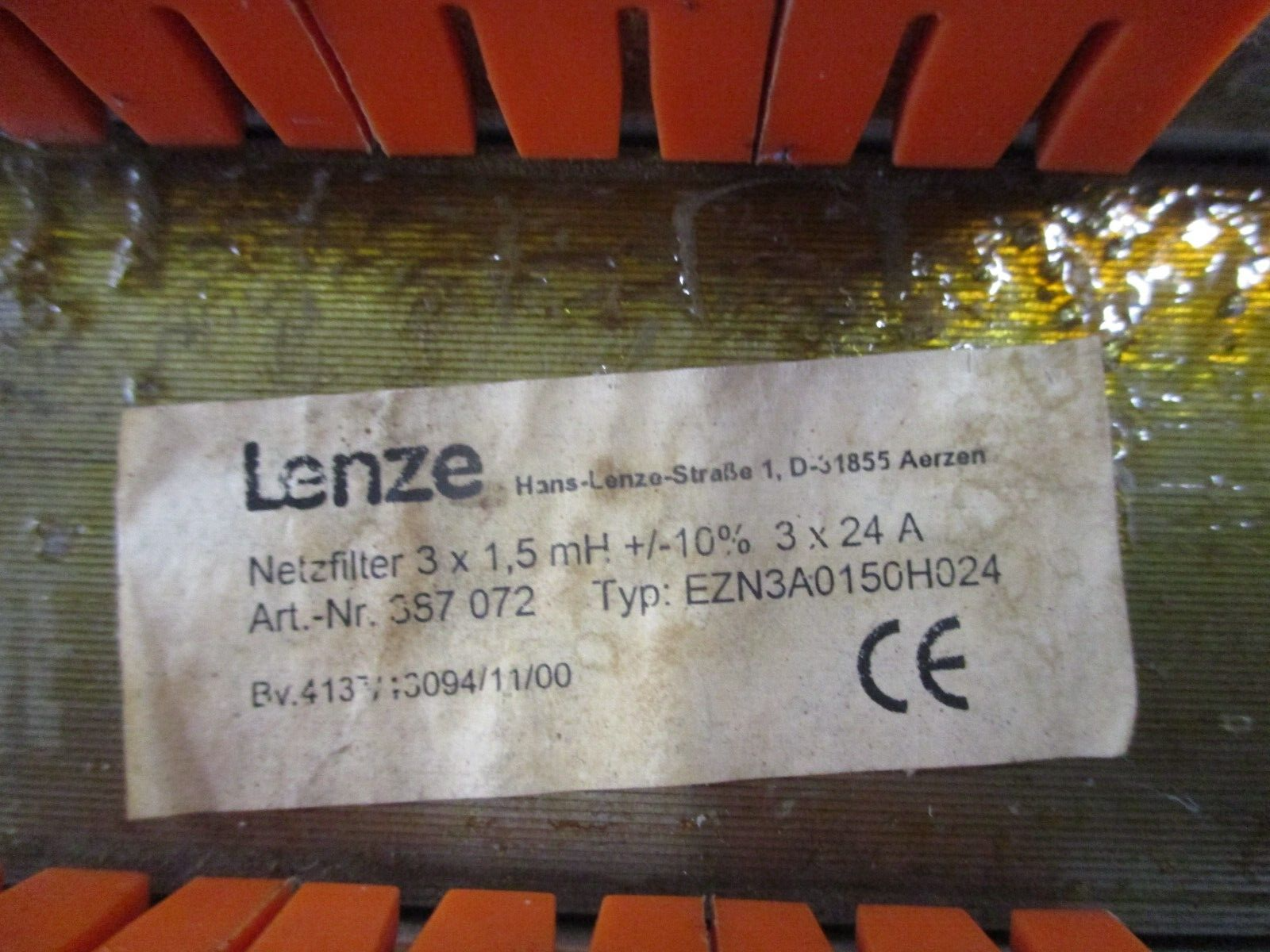 Lenze Line Reactor EZN3A0150H024 1.5mH 3Ph  Used