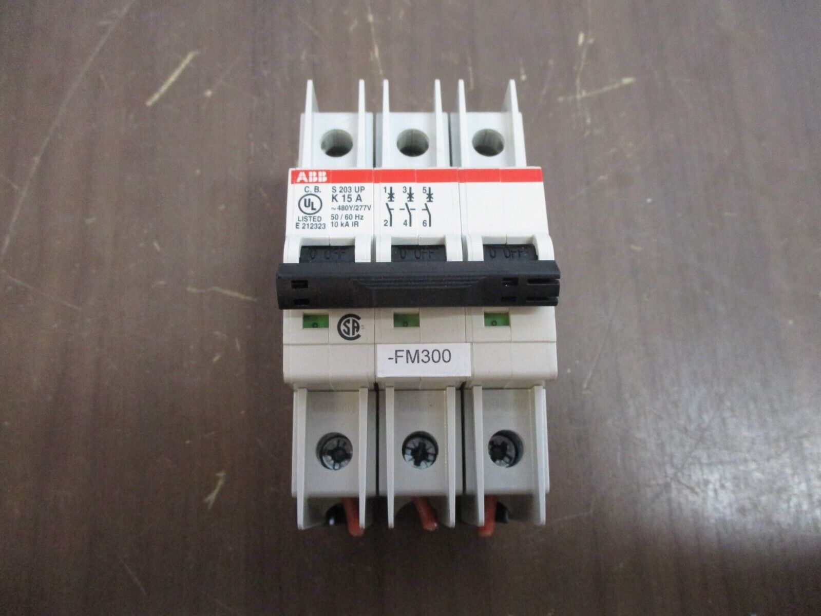 ABB Circuit Breaker S203 UP K15A 15A 480Y/277V 3P Used