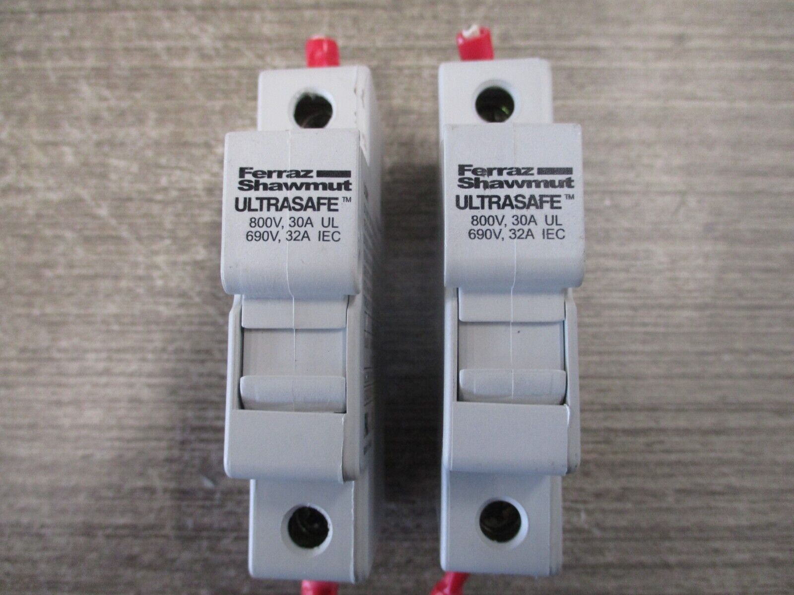 Ferraz Shawmut Ultrasafe Fuse Holder USM1 30A 800V 1P *Lot of 2* Used