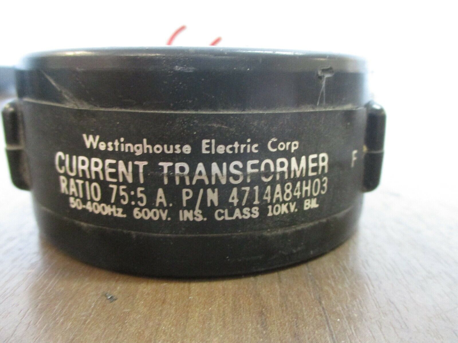 Westinghouse Current Transformer 4714A84H03 Ratio 75:5A 600V 50-400Hz 10kV BIL