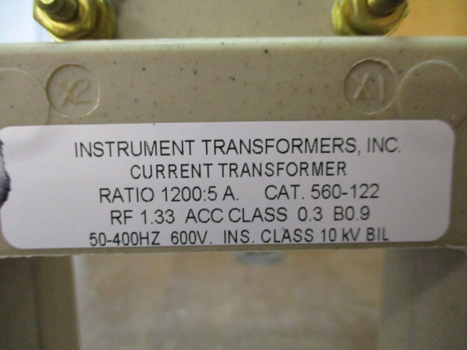 Instrument Transformers Current Transformer 560-122 Ratio 1200:5A 600V 50-400Hz