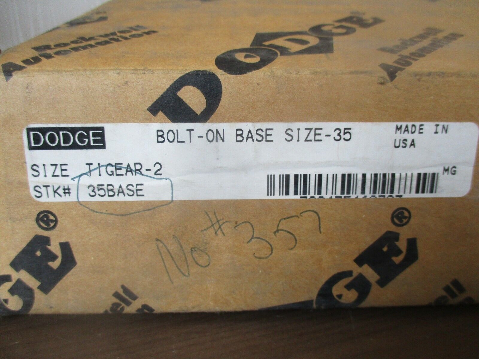 Dodge Tigear 2 Bolt-On Base 35BASE Size 35 New Surplus