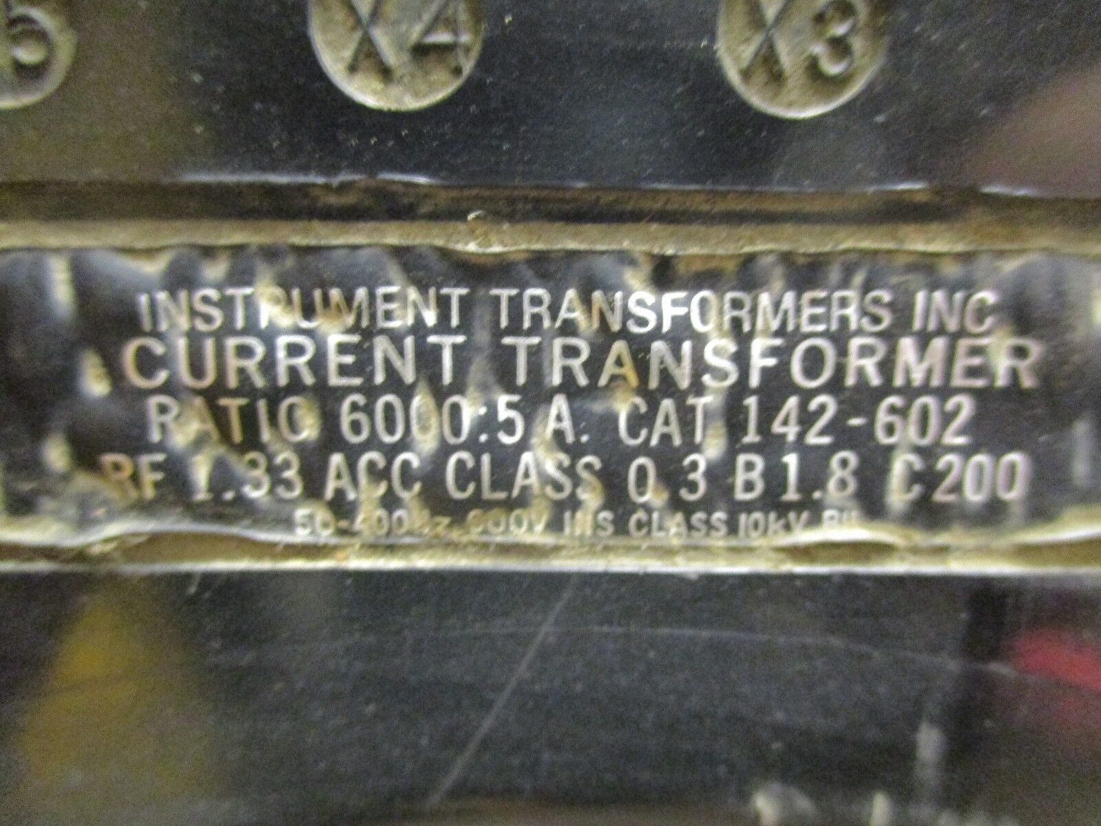 Instrument Transformers Current Transformer 142-602 Ratio 6000:5A Used