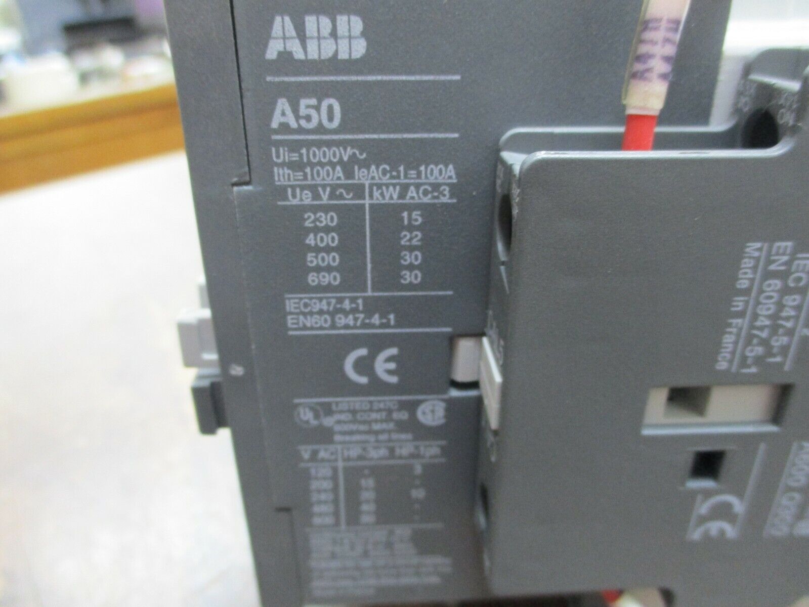 ABB Contactor A50-30 120V Coil  80A  600V  Used