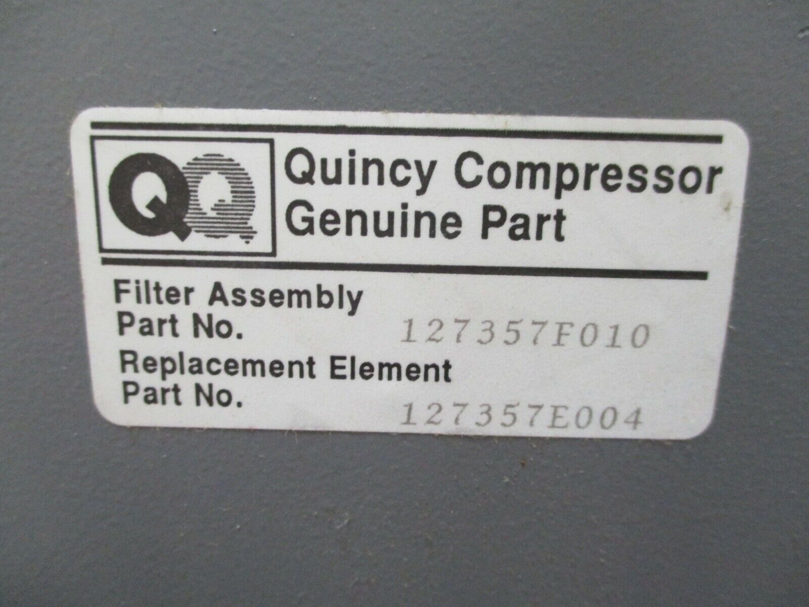 Quincy Compressor Filter Assembly 12735F010 Used