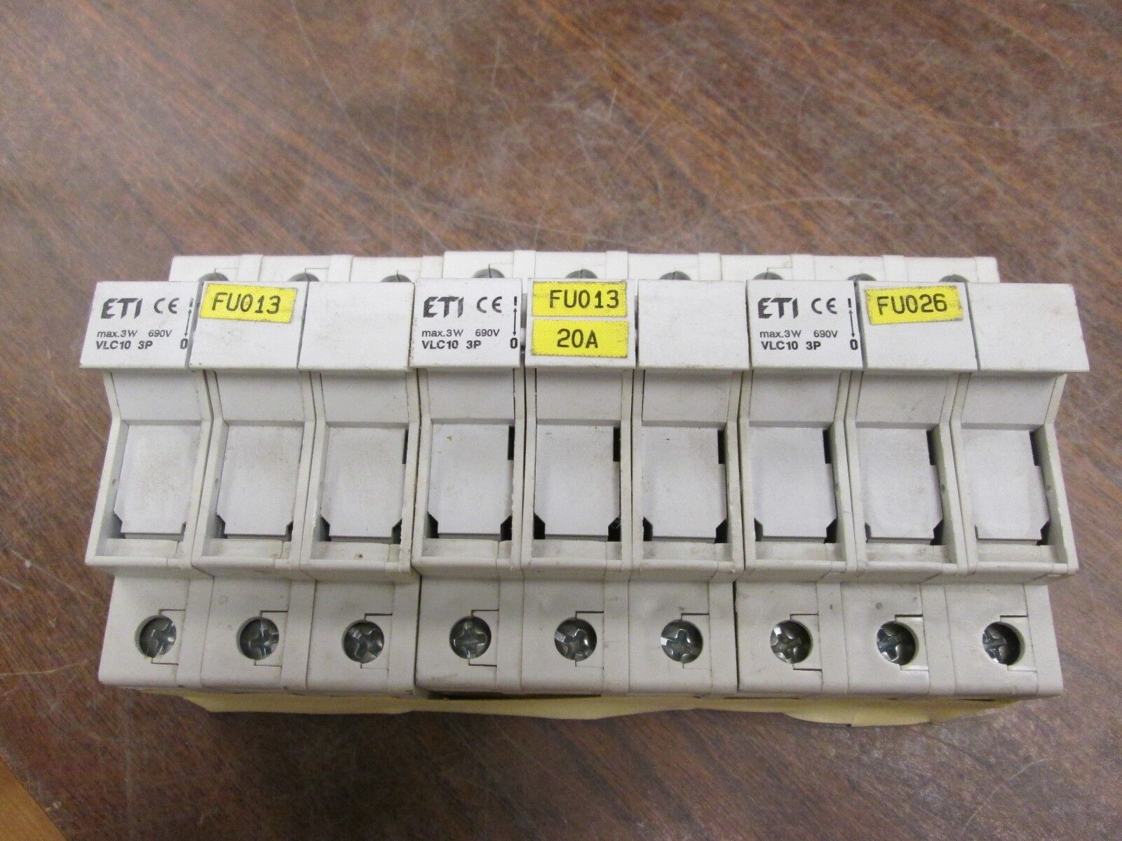 ETI Fuseholder ACC-22B 3P 3W Max 690V Lot of 3 Used