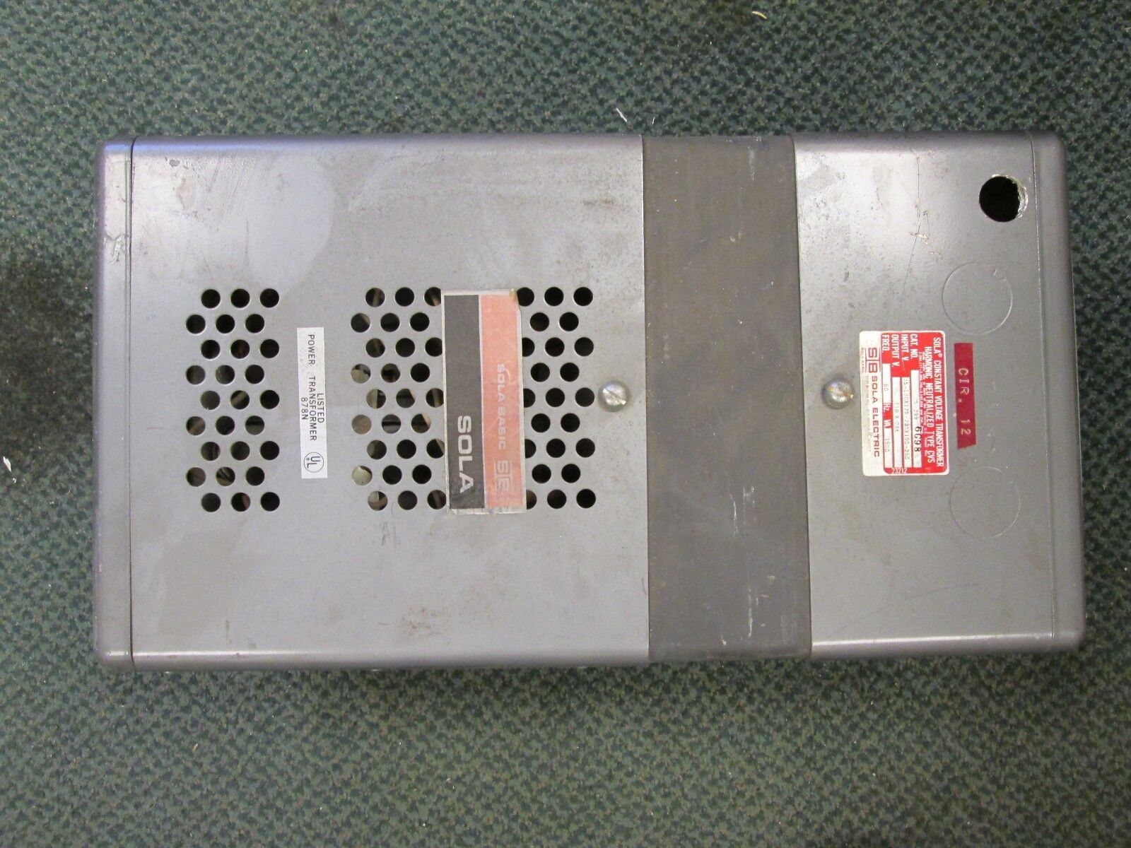 Sola Constant Voltage Transformer 25-399-6G98 1500VA Used