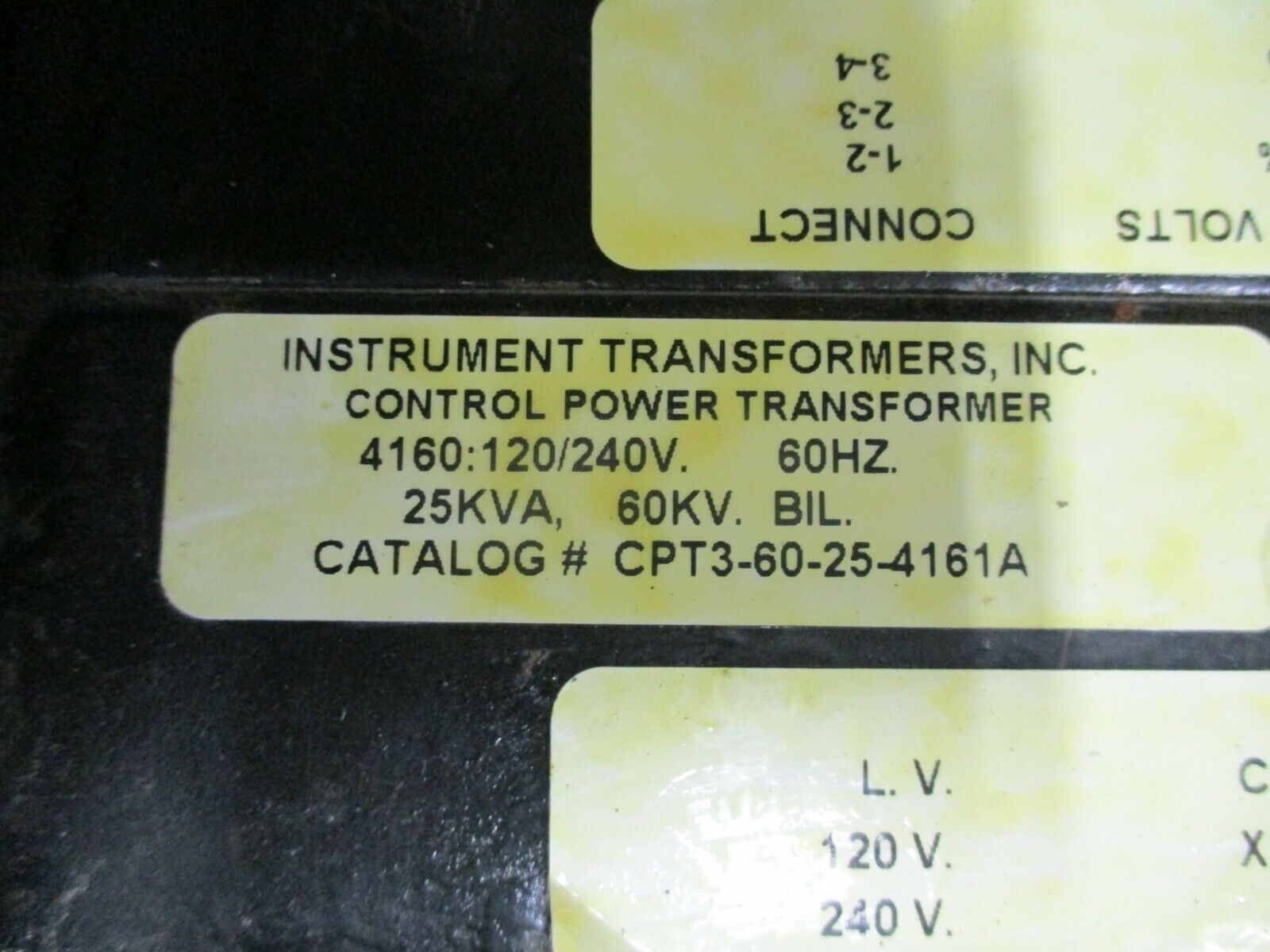 Instrument Transformers Control Power Transformer CPT3-60-25-4161A 25kVA Used