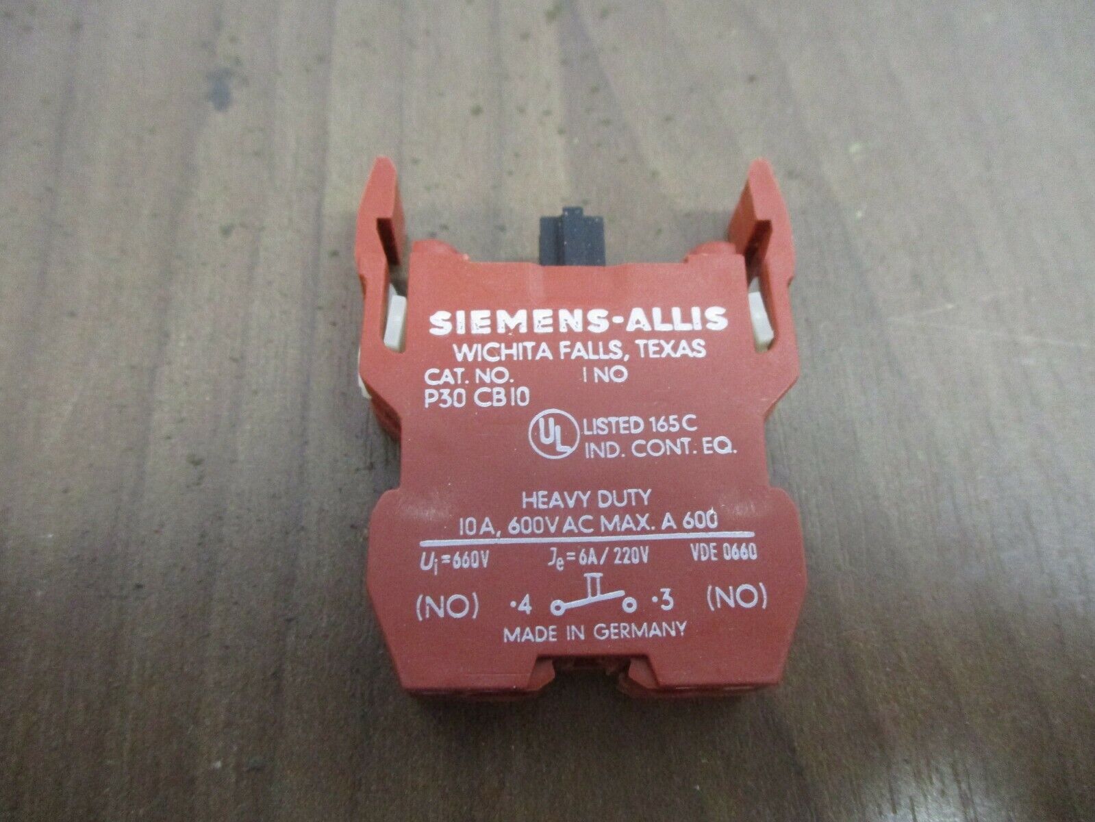 Siemens-Allis Contact Block P30CB10 1 N.O. New Surplus