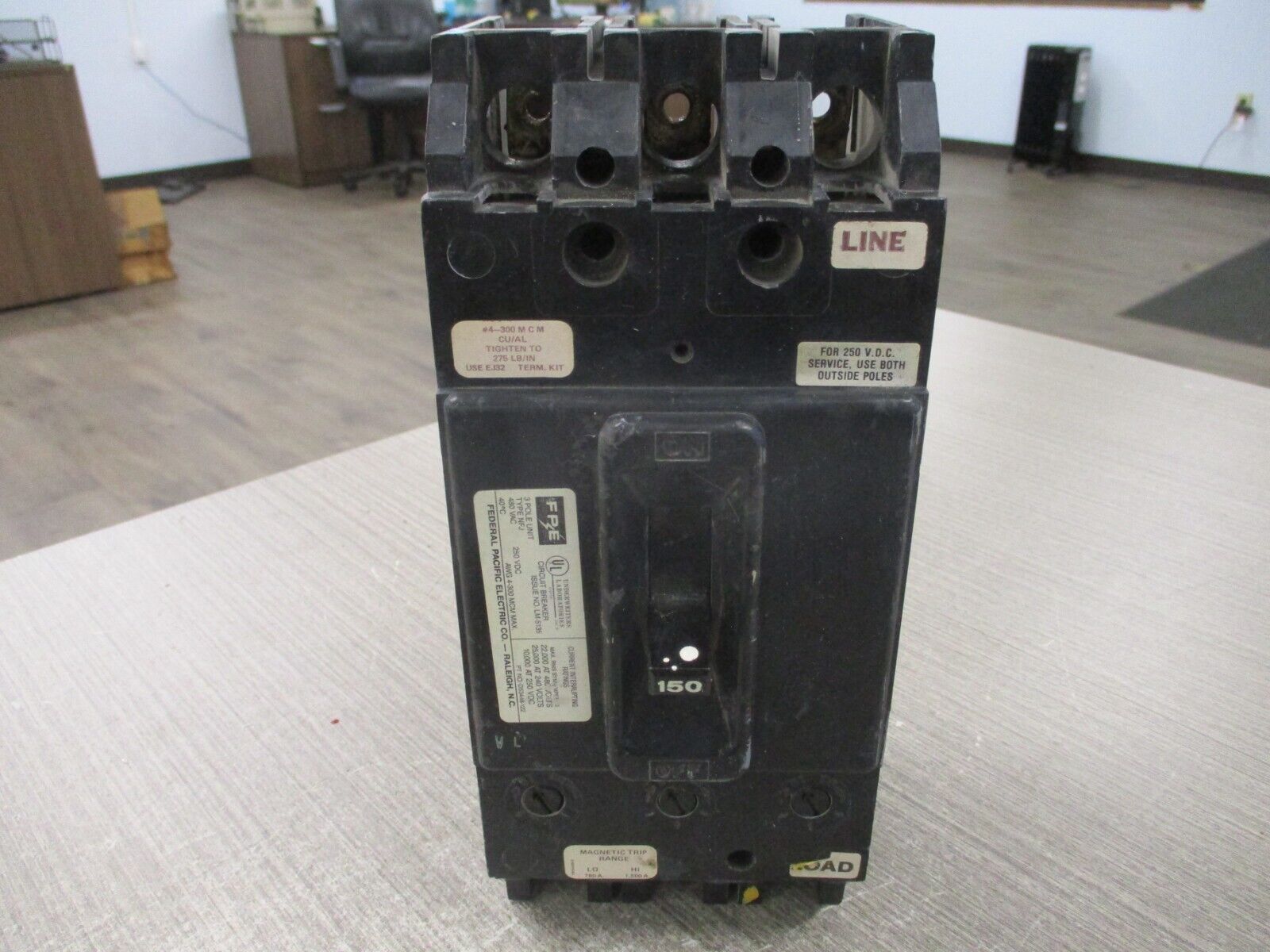 FPE CIrcuit Breaker NFJ631150 150A 480V 3P Used