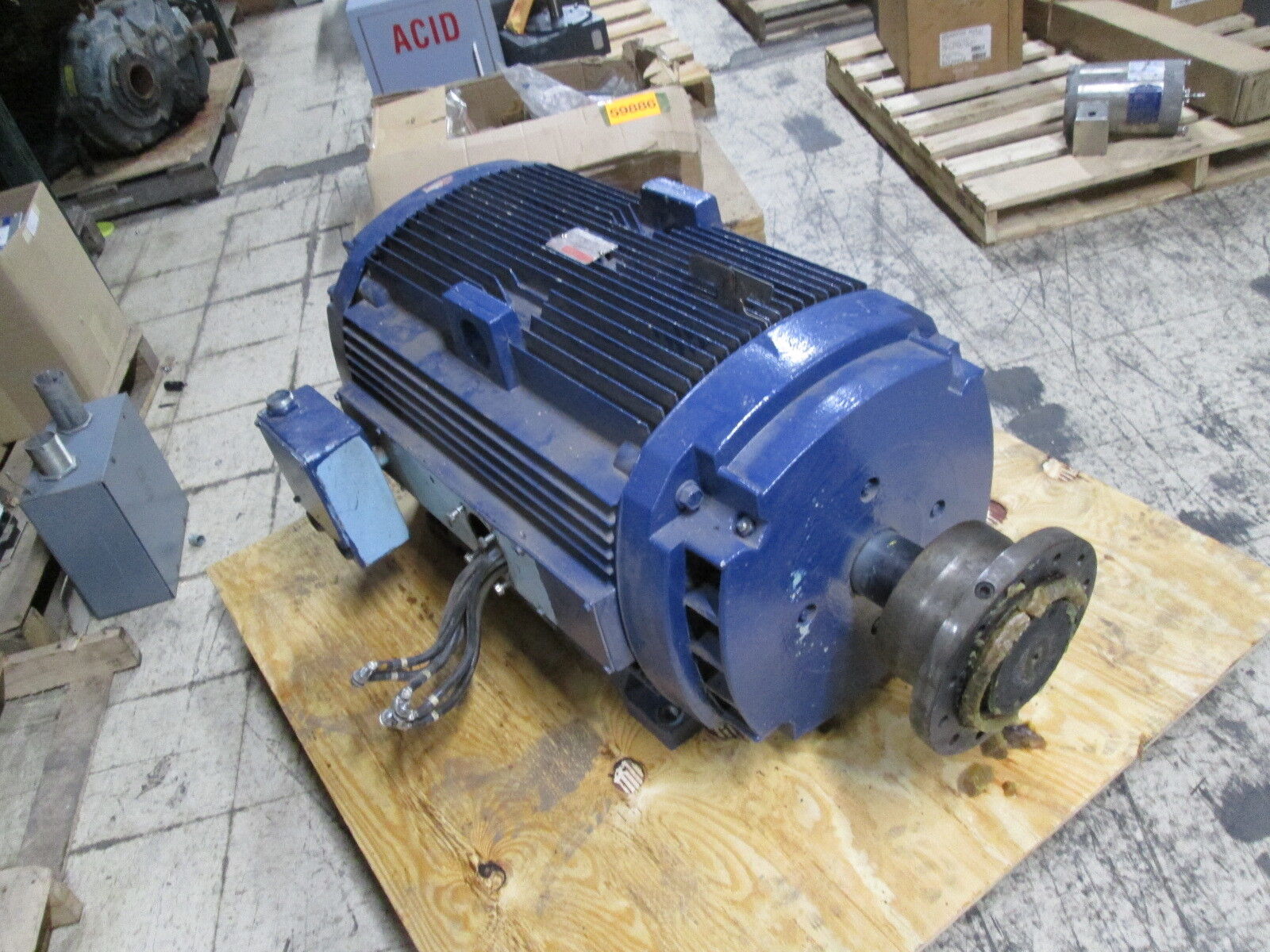 GE AC Motor SKS449AL2009M 300HP 1800RPM 480V 346A FR: 449T Used