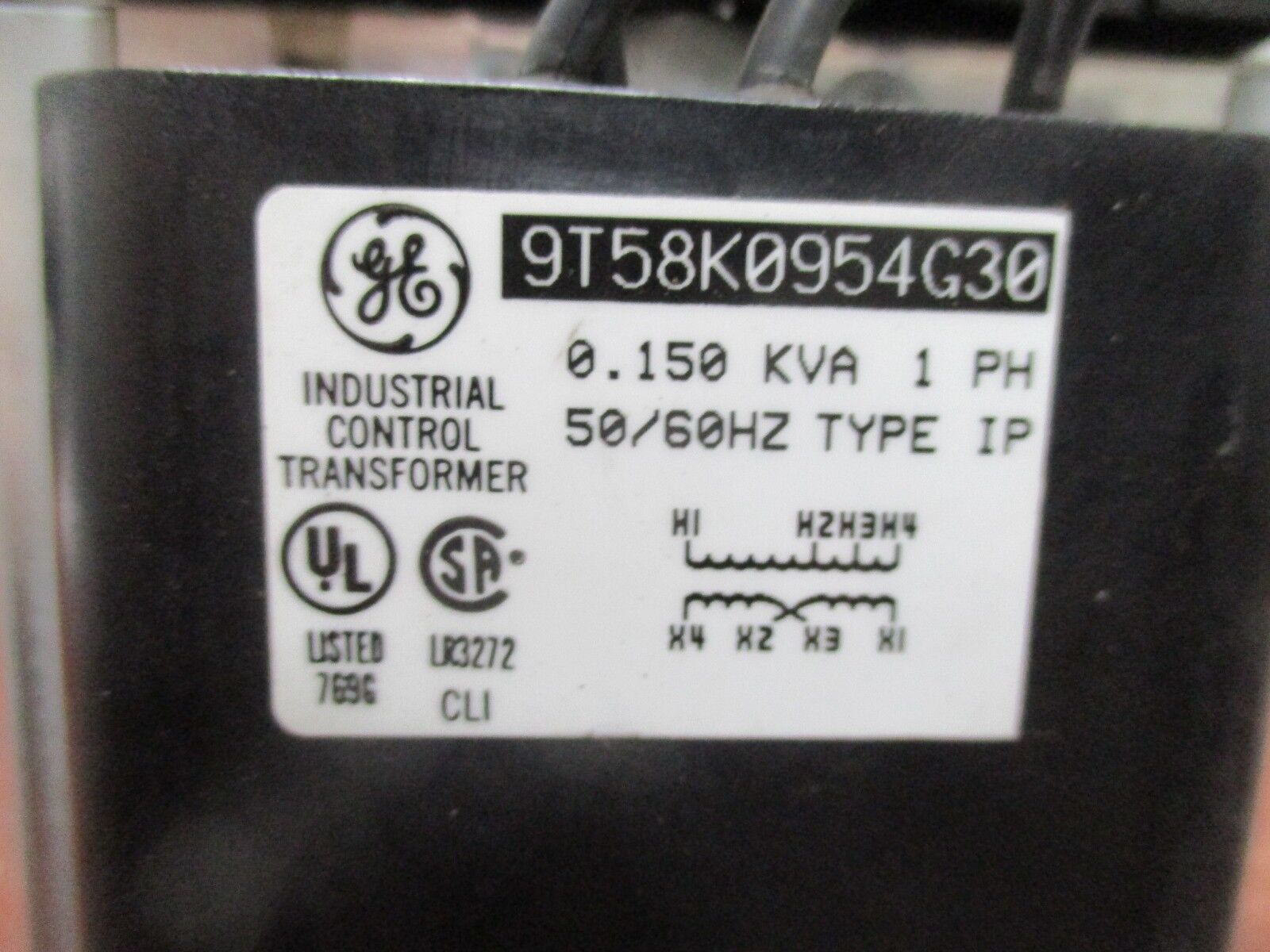 GE Type IP Control Transformer 9T58K0954G30 0.150KVA Pri: 416V Sec: 220V Used