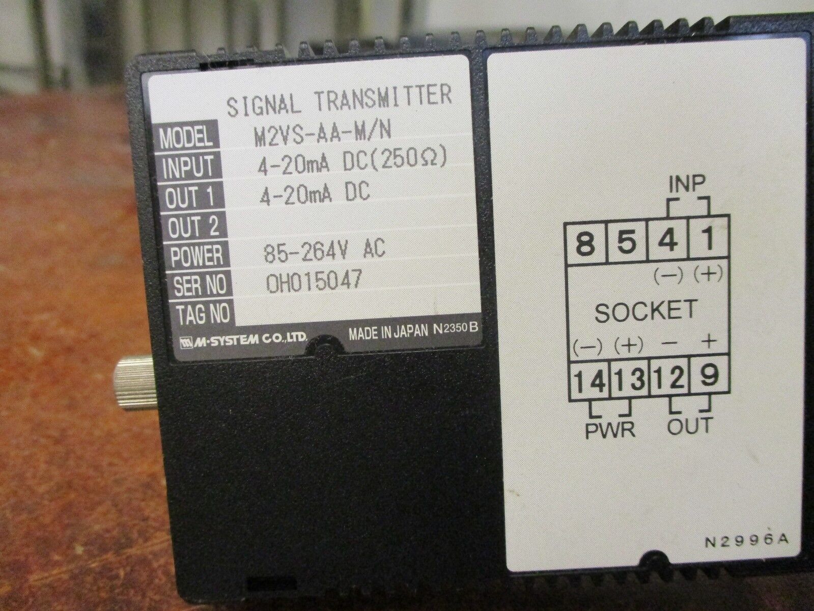 M-System Signal Transmitter M24S-AA-M/N 4-20mA DC 85-264V AC Used