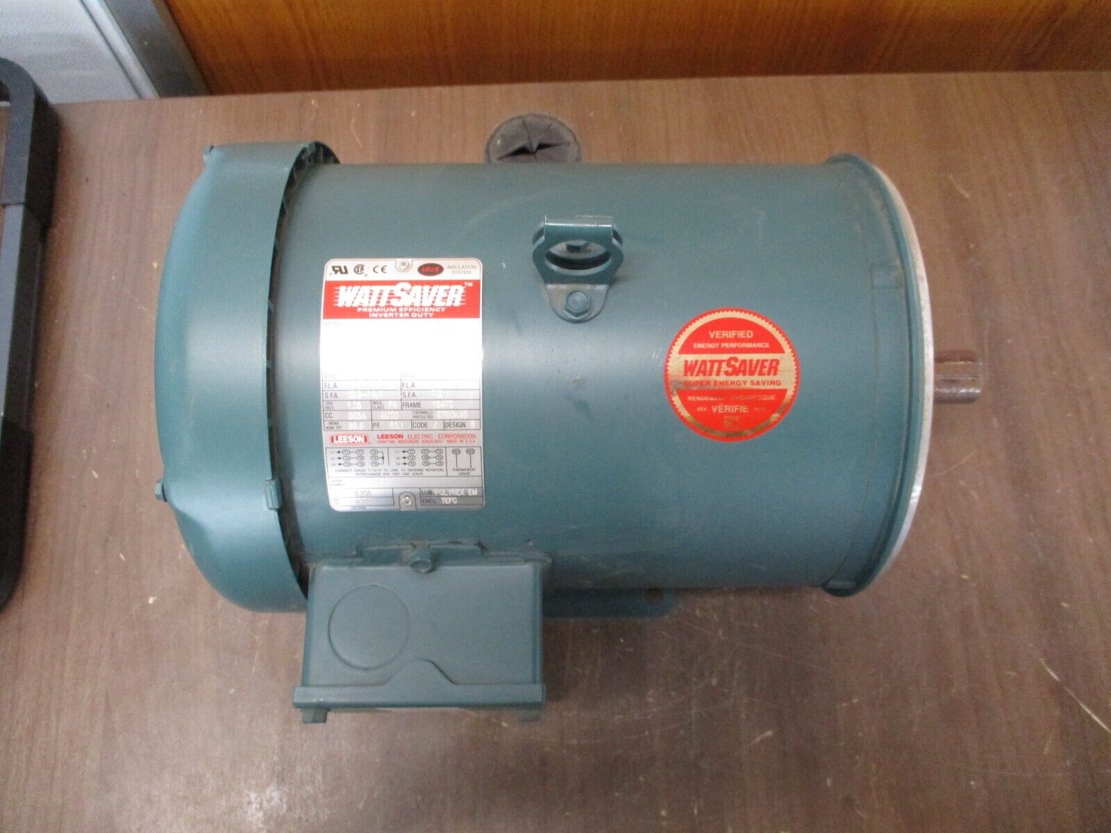 WattSaver Motor 13150200 5HP 1800RPM 208-230/460V 13.7-12.6A 60Hz 3Ph Used