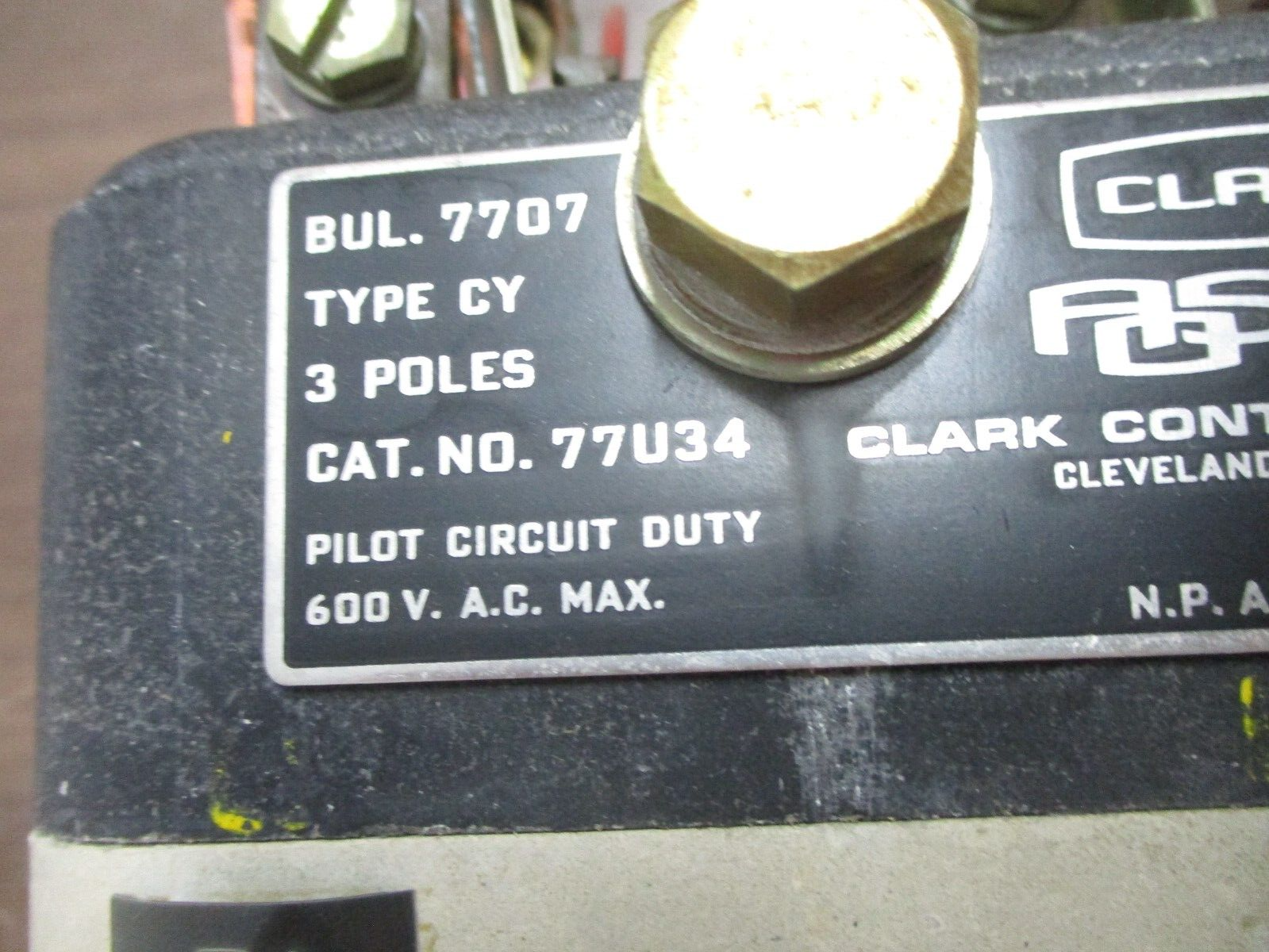 Clark / AO Smith Contactor 77U34 150A 600V 3P Used