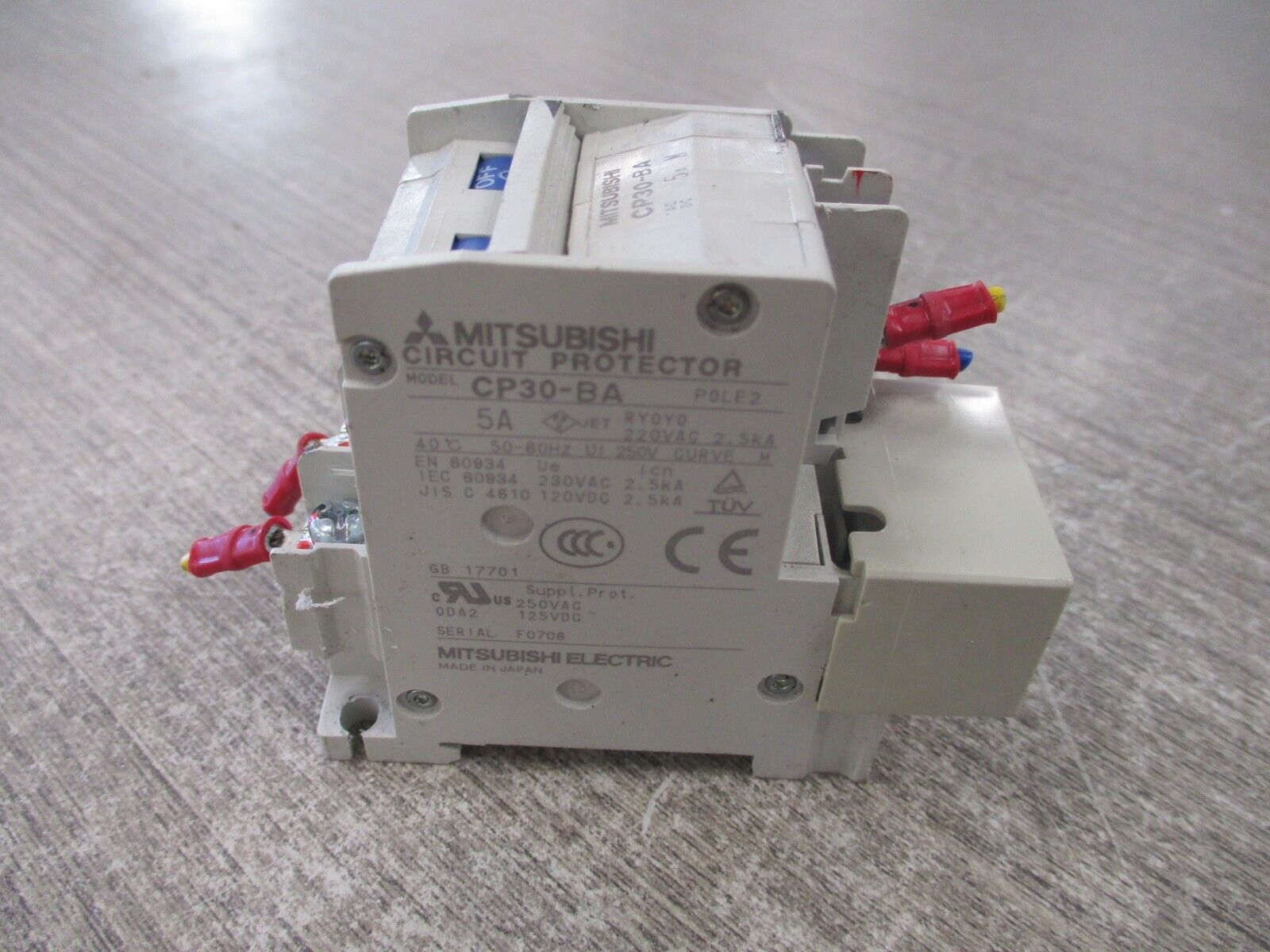 Mitsubishi Circuit Protector CP30-BA 5A 220V 2P Used