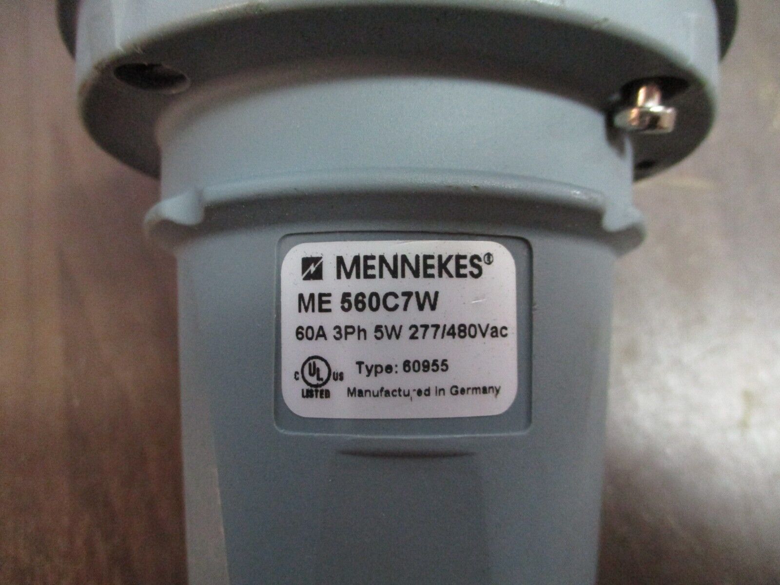 Mennekes Connector ME 560 C7W 60A 277/480V 3Ph 5W Used