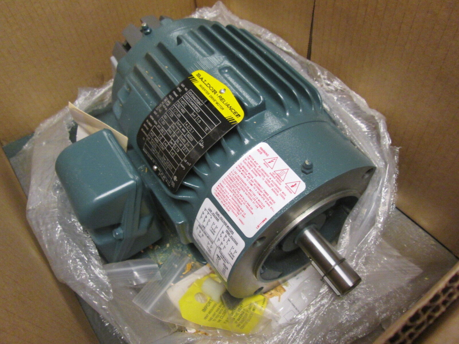 Baldor Variable Speed AC Motor DVSNM3584T 1.5HP 1800RPM FR:145TC ENCL:TENV