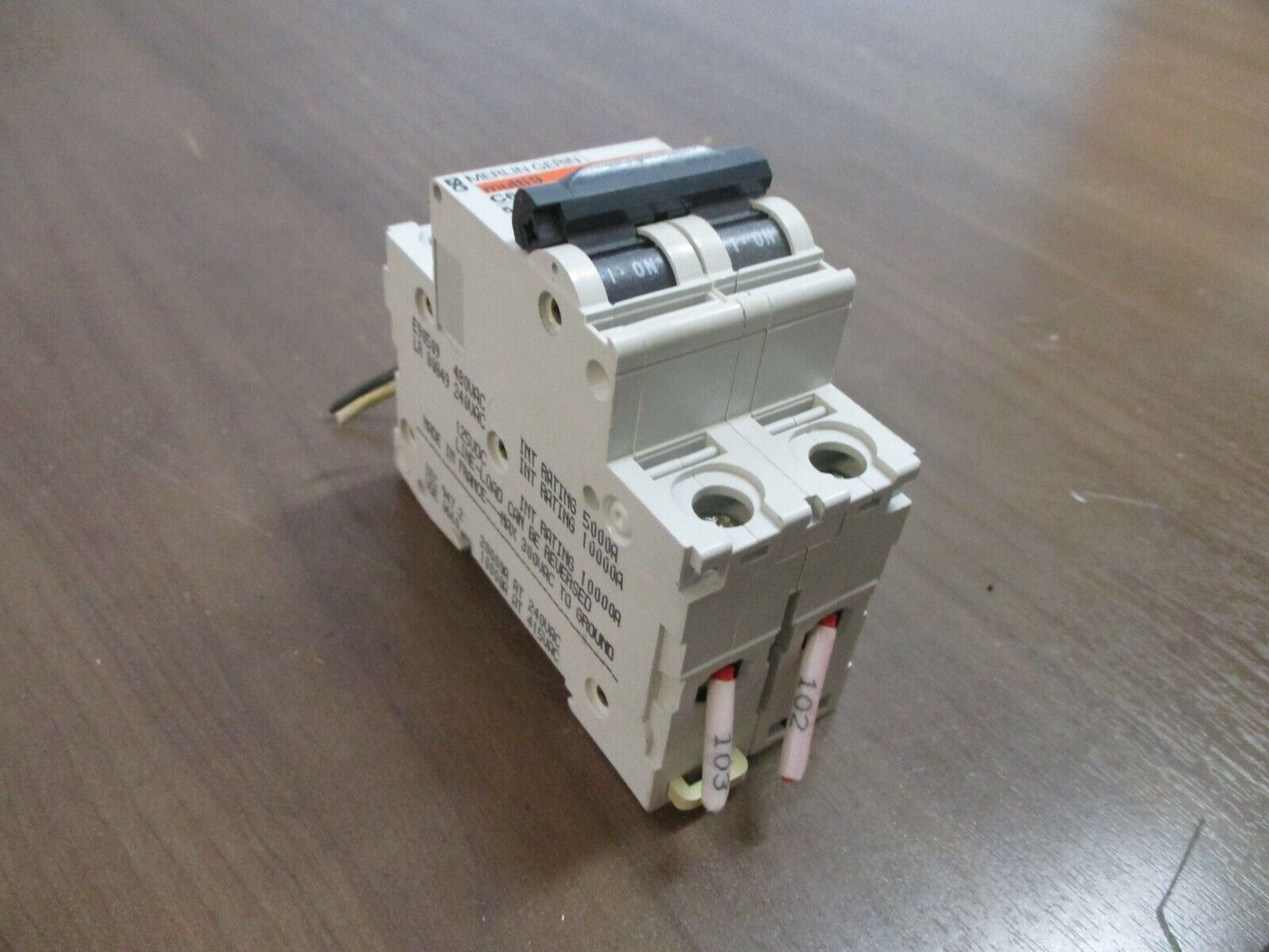 Merlin Gerin Multi9 Type B Circuit Breaker C60N-2P-5A-B 5A 480V 2P Used